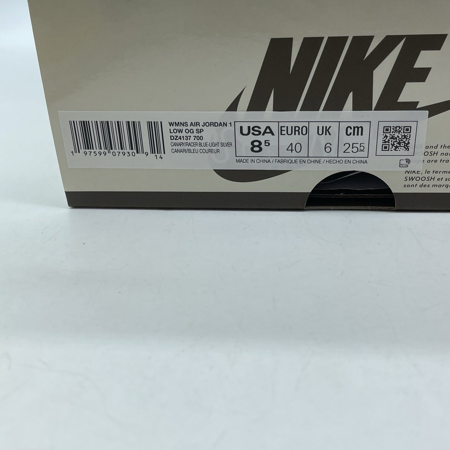 Size 8.5W - Travis Scott x Air Jordan 1 Retro OG SP Low Canary (DZ4137-700)