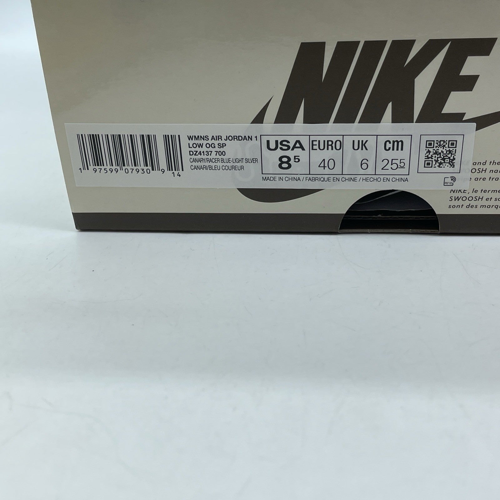 Size 8.5W - Travis Scott x Air Jordan 1 Retro OG SP Low Canary (DZ4137-700)