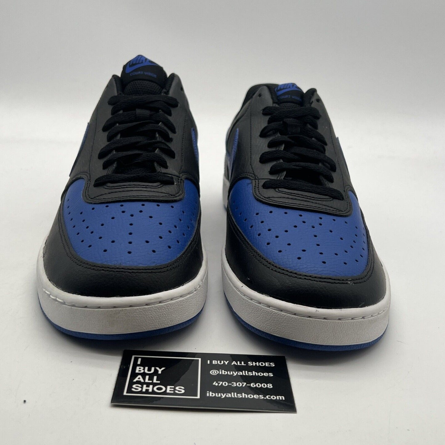 Size 14 - Nike Court Vision Low Black Game Royal (DM8681-001)