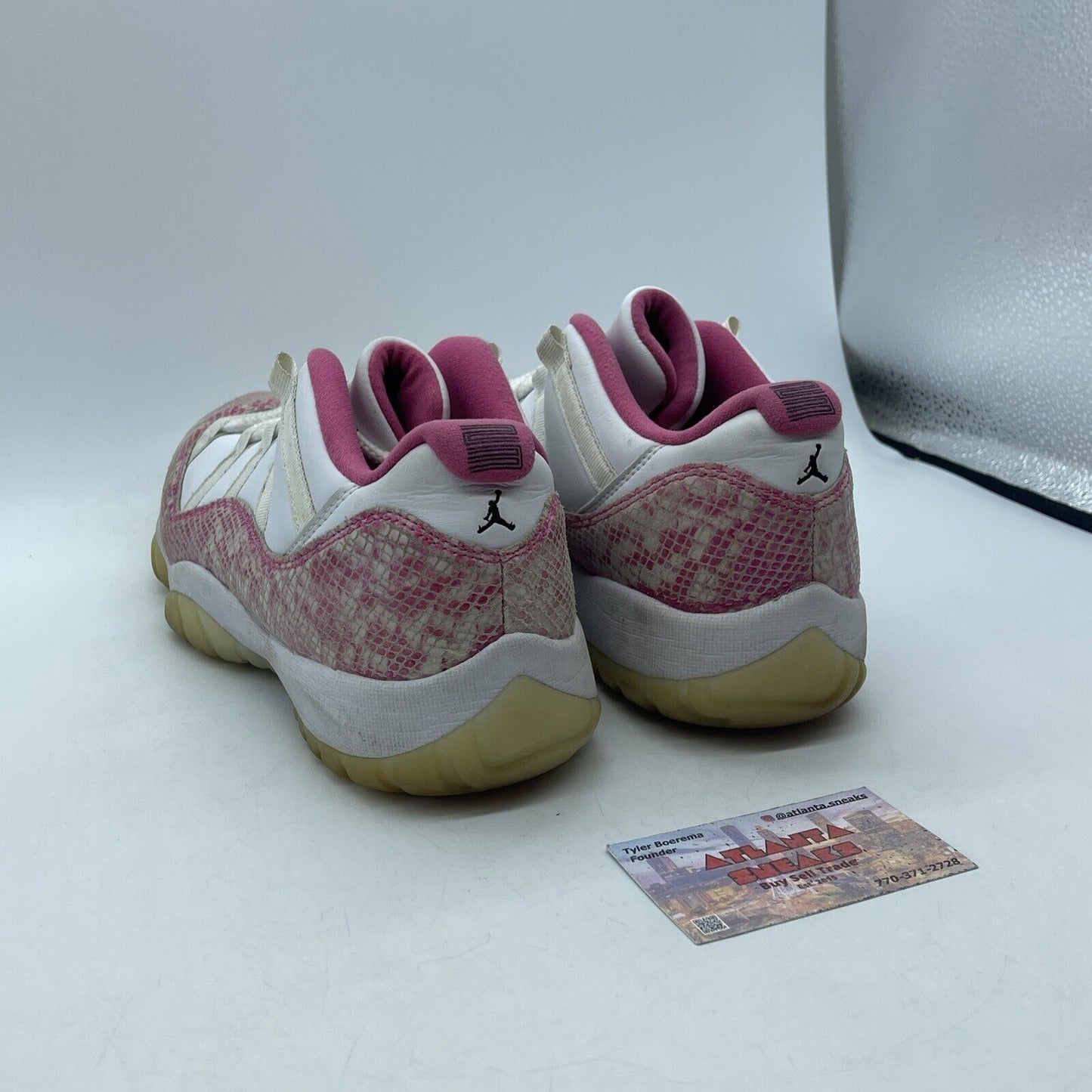 Size 11.5W - Air Jordan 11 Retro Low Pink Snakeskin Pink Suede (AH7860-106)