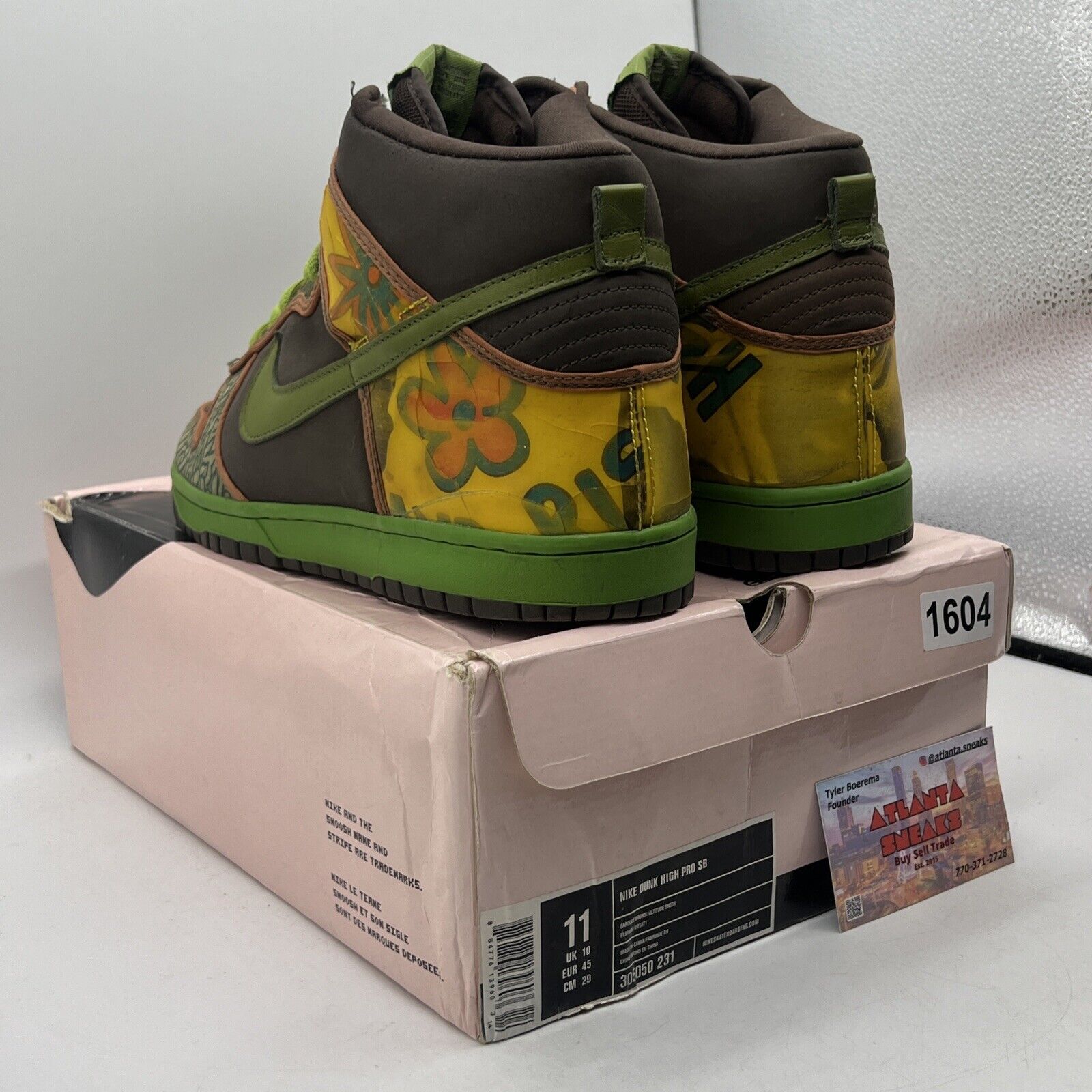 Size 11 - Nike Dunk Pro SB High De La Soul Brown Green Orange (305050-231)