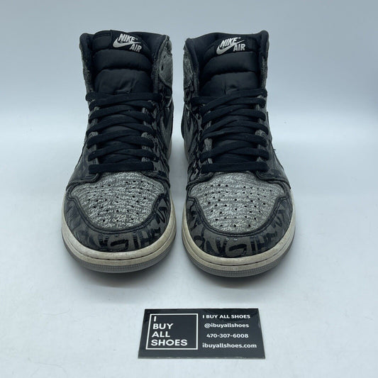 Size 10 - Jordan 1 OG High Rebellionaire Black Red White Suede (555088-036)