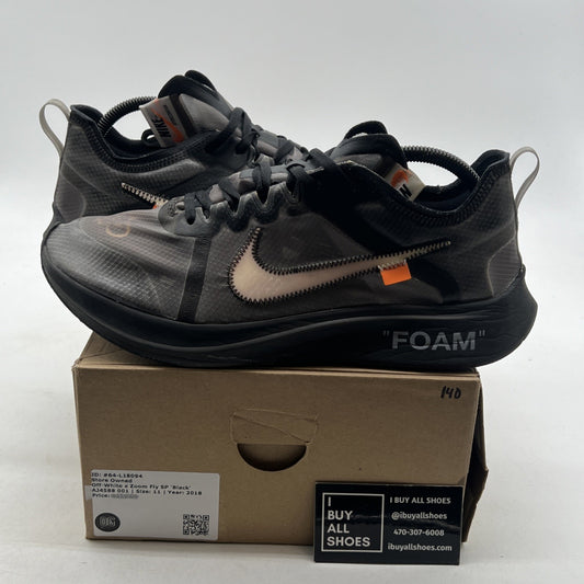 Size 11 - Nike Off-White x Zoom Fly SP Black (AJ4588-001)