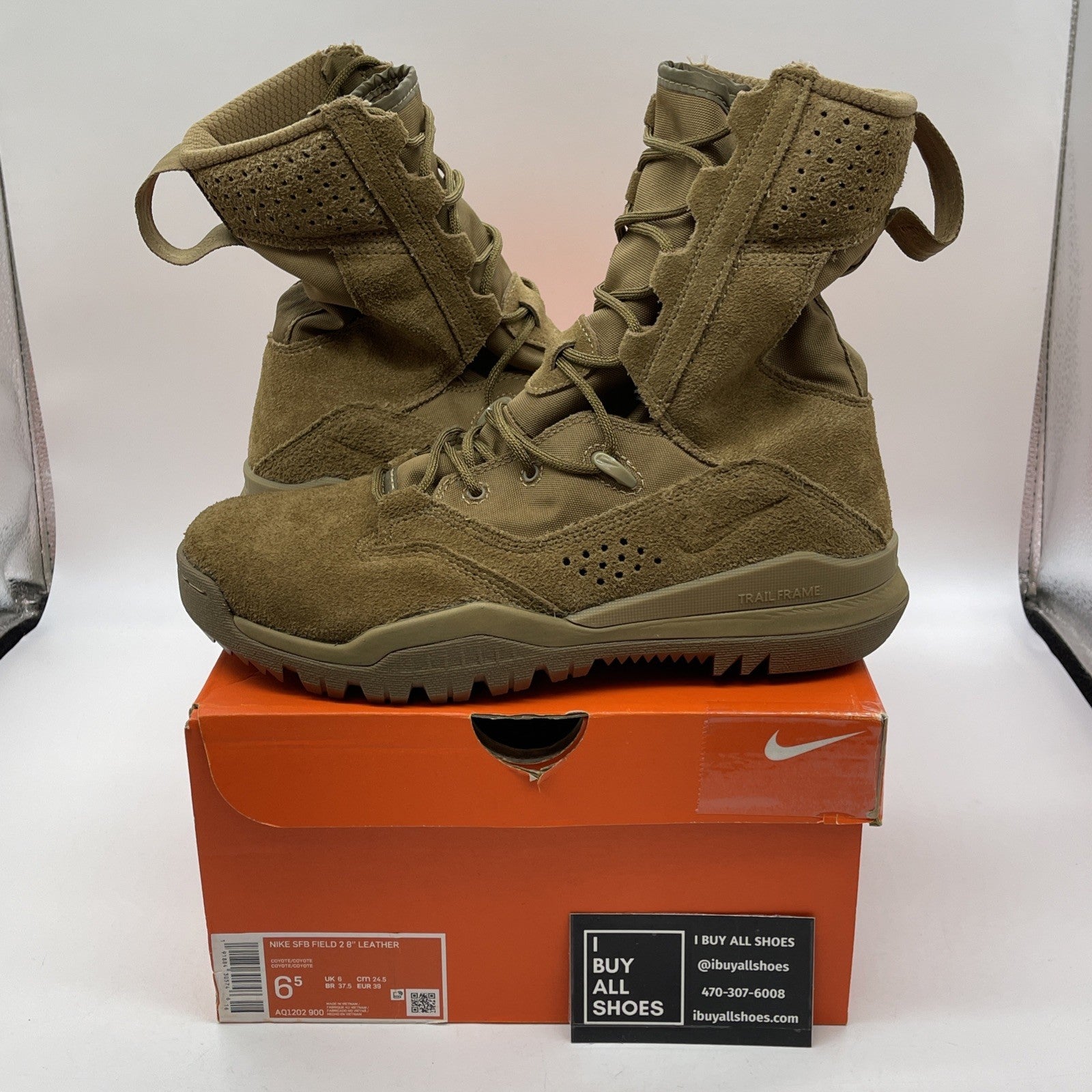 Size 6.5 - Nike SFB Field 2 8 Inch Leather Coyote Brown Suede (AQ1202-900)