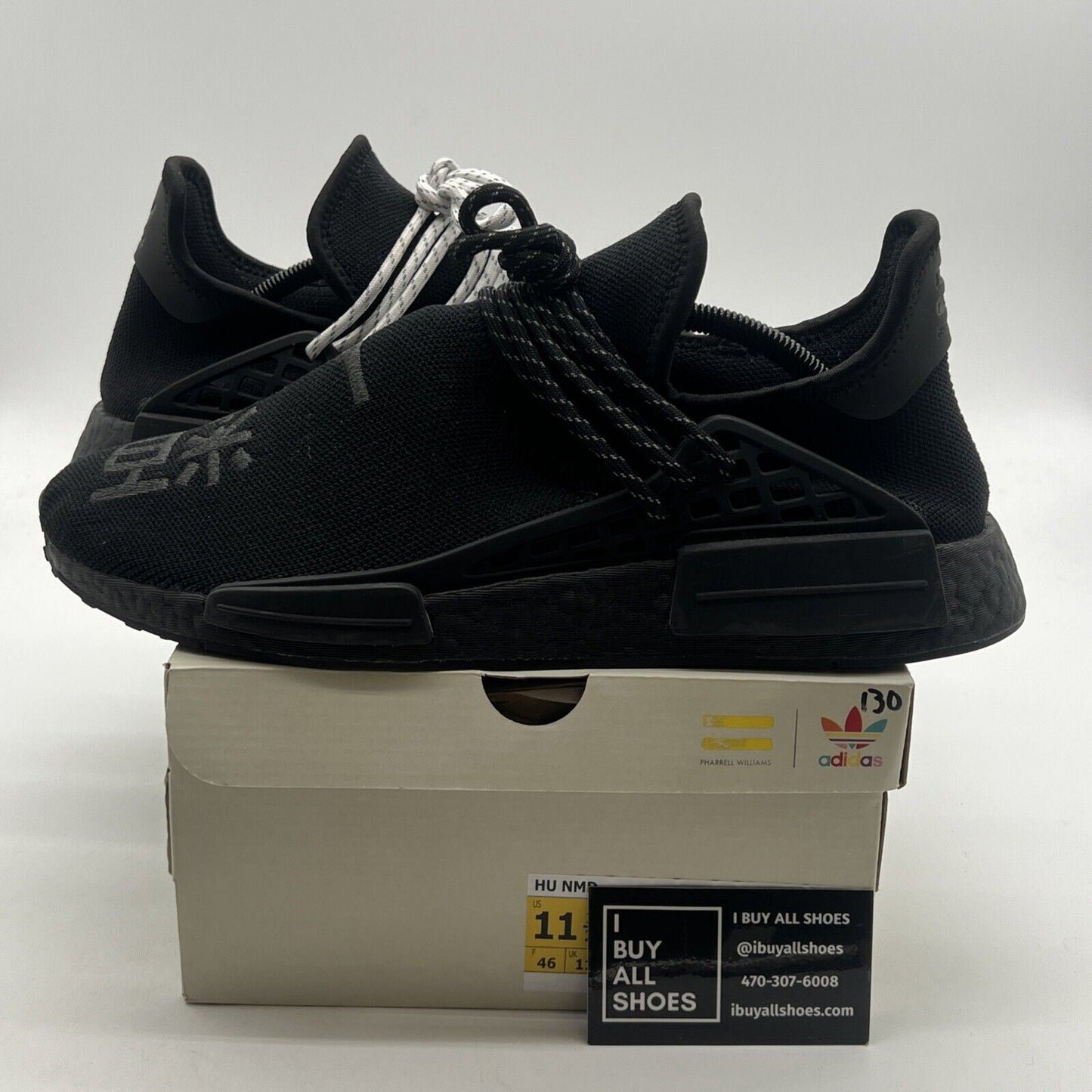 Size 11.5 - adidas Pharrell x NMD Human Race Black (GY0093)