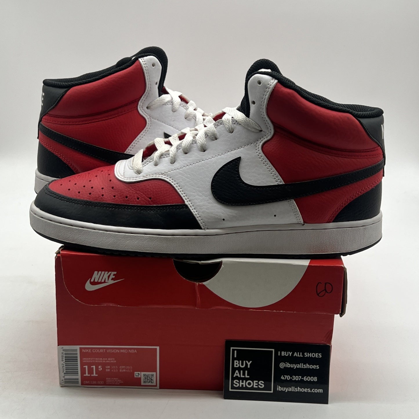 Size 11.5 - Nike Court Vision Mid Satin Red (DM1186-600)