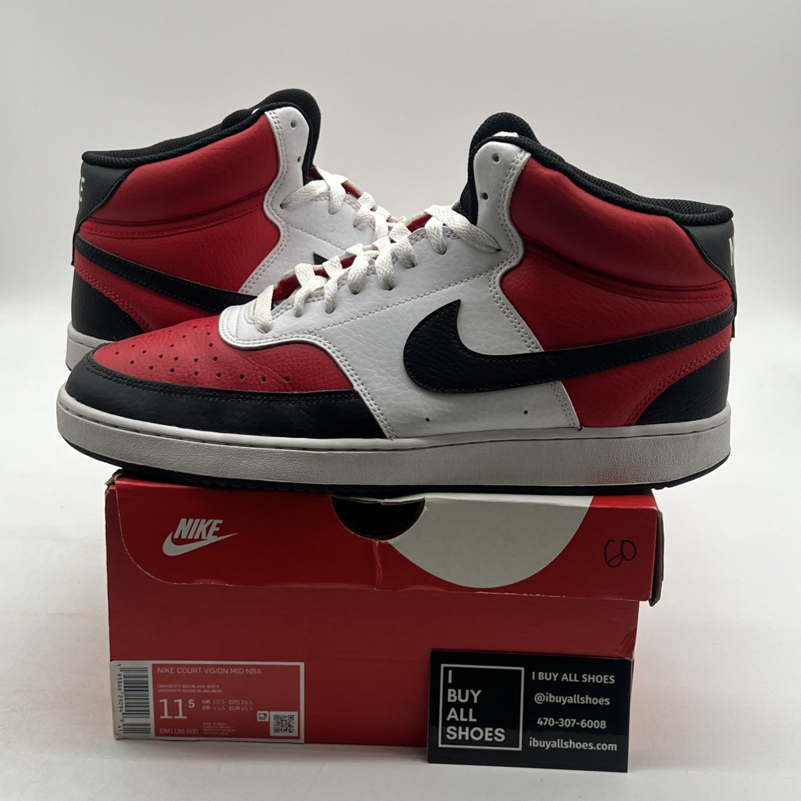 Size 11.5 - Nike Court Vision Mid Satin Red (DM1186-600)