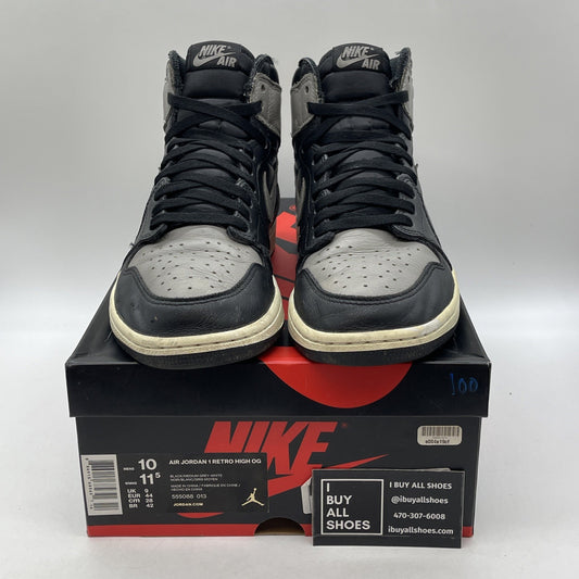 Size 10 - Jordan 1 Retro OG High Shadow Grey Black Leather (555088-013)