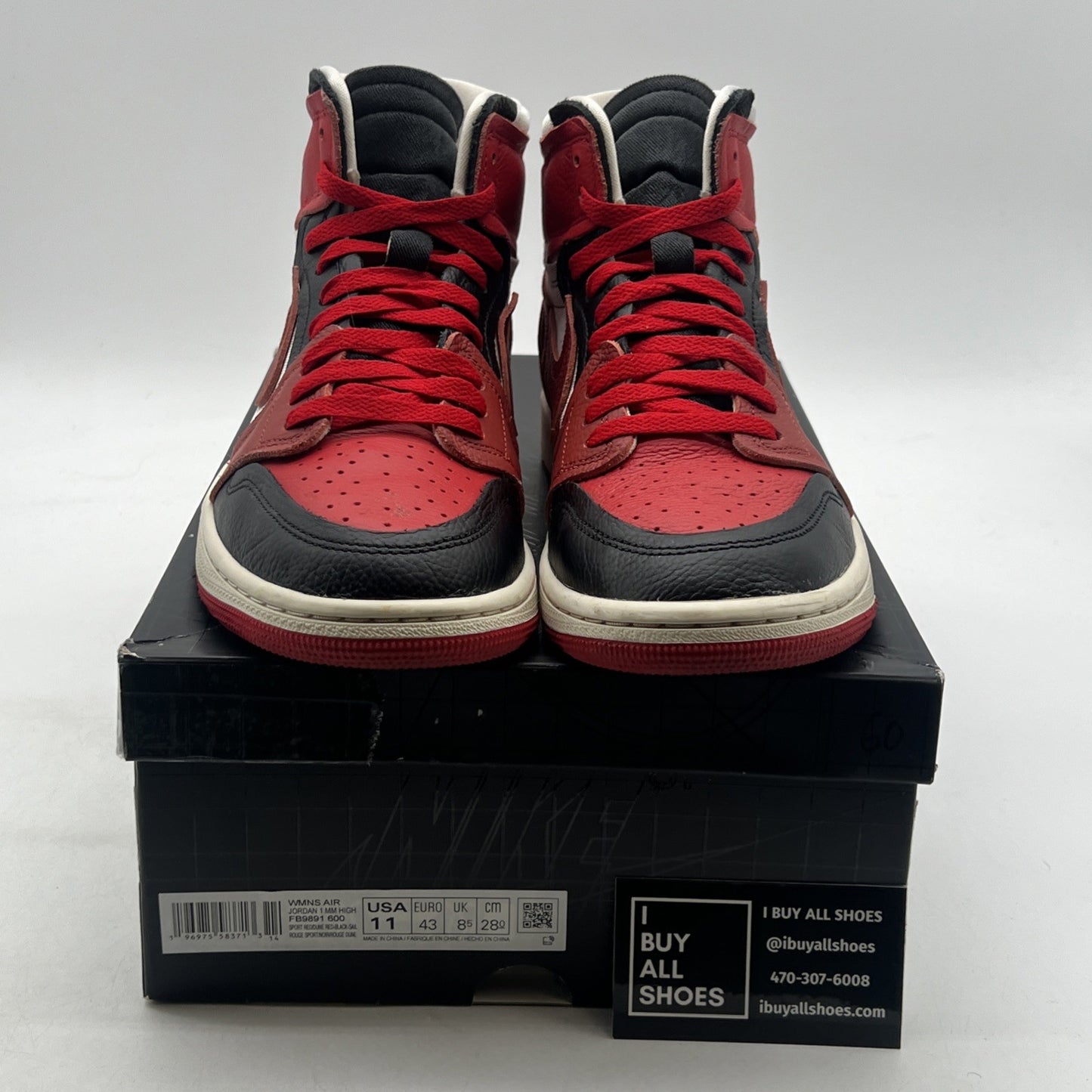 Size 11W - Air Jordan 1 Method of Make High Sport Red W (FB9891-600)