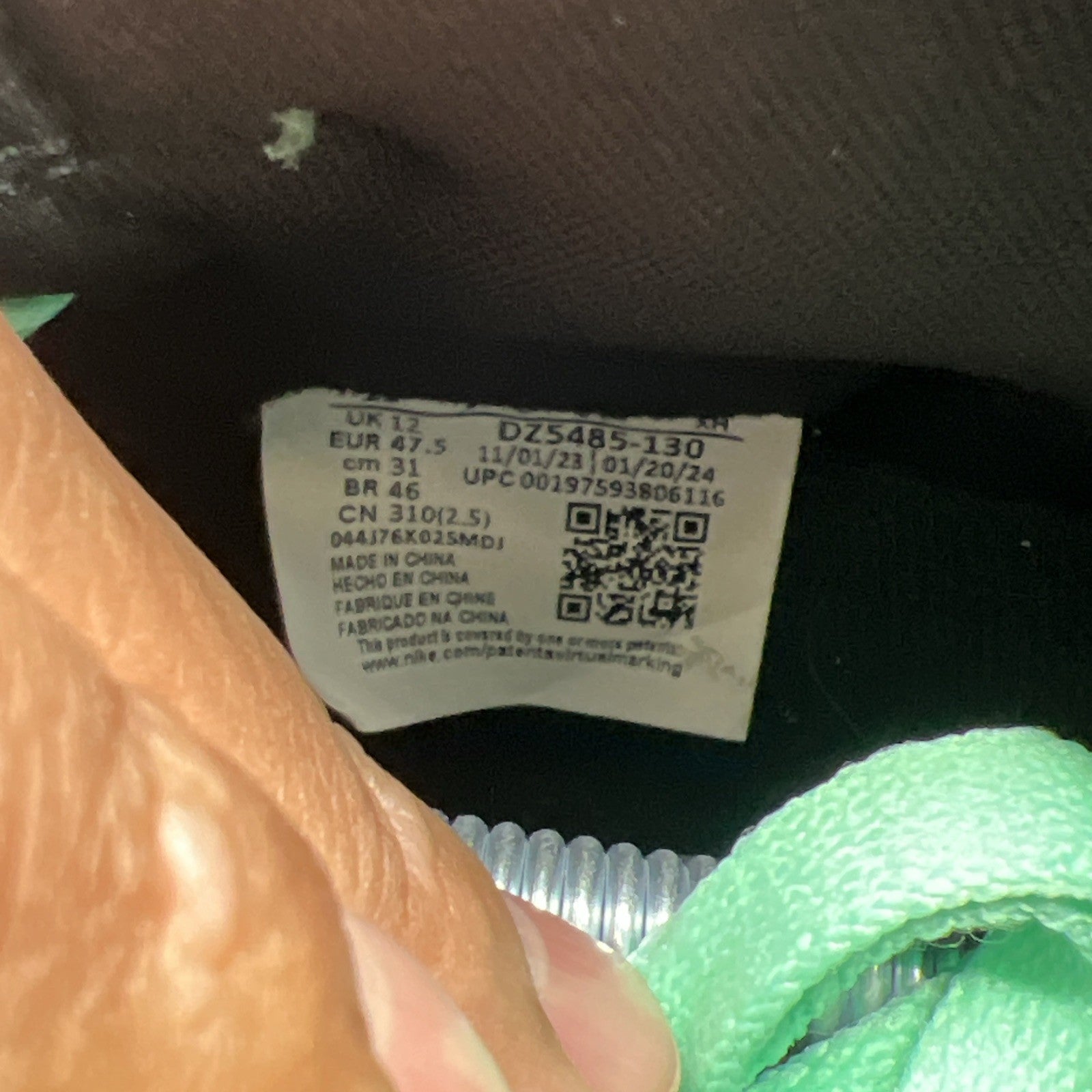 Size 13 - Air Jordan 1 Retro OG High Green Glow (DZ5485-130)