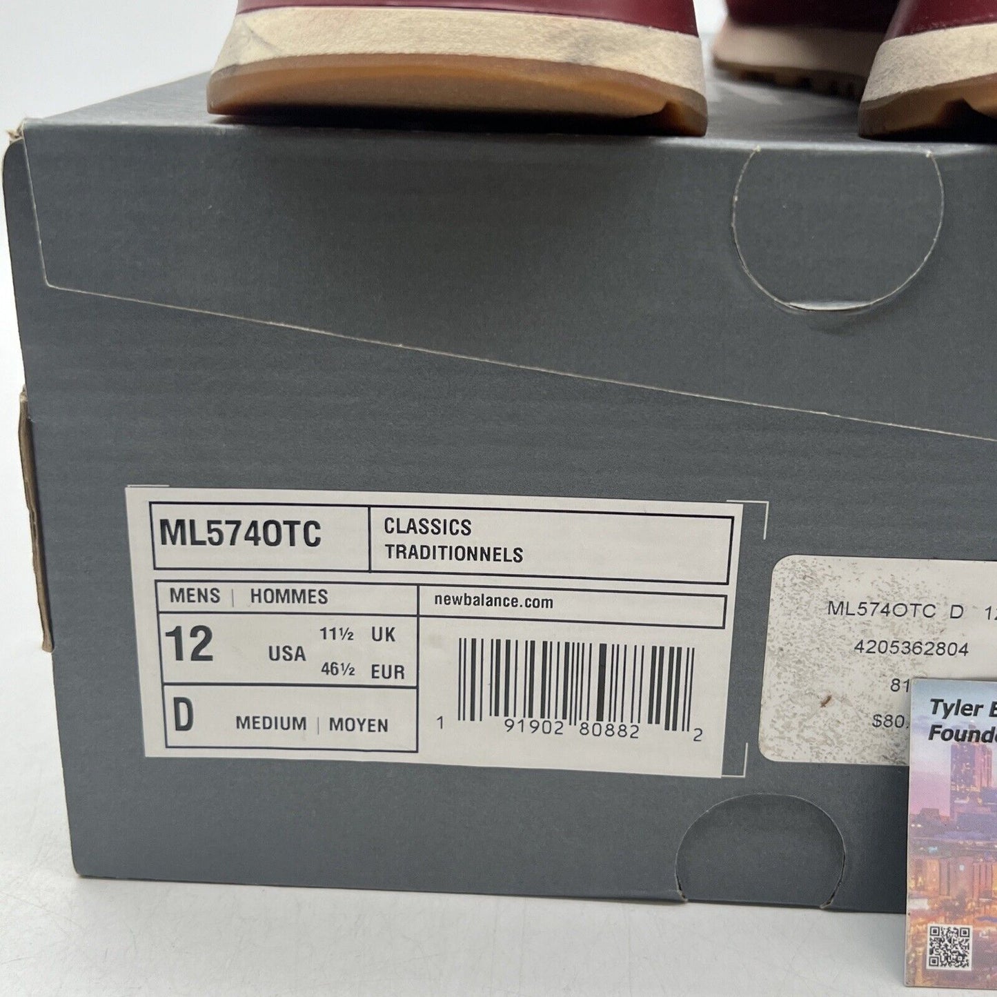 Size 13 - New Balance 574 Outdoor Pack - Burgundy Yellow Suede (ML574OTC)