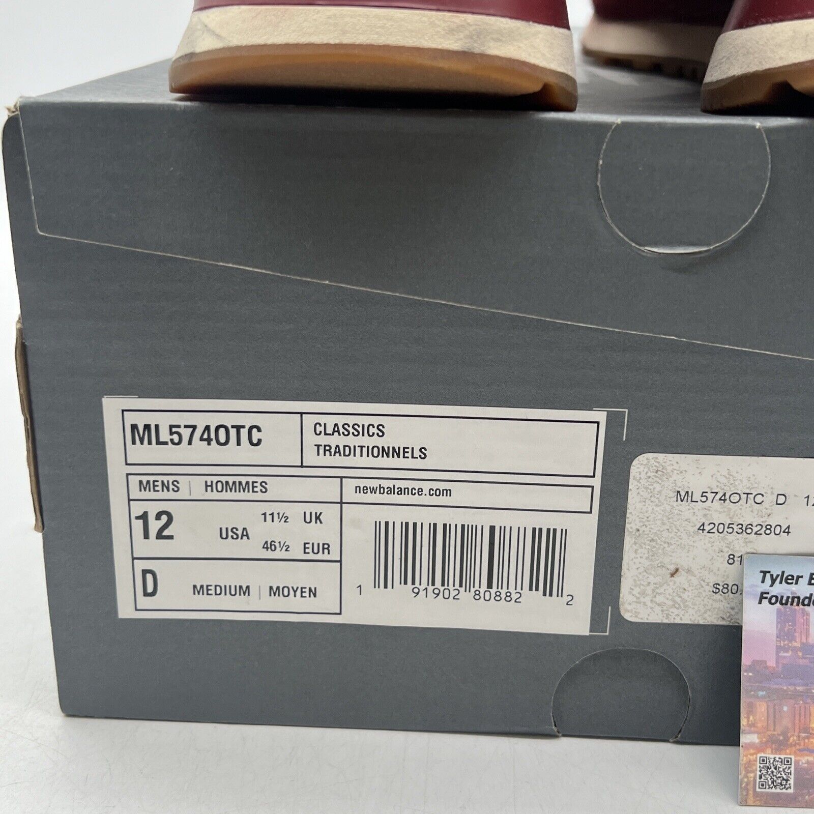 Size 13 - New Balance 574 Outdoor Pack - Burgundy Yellow Suede (ML574OTC)