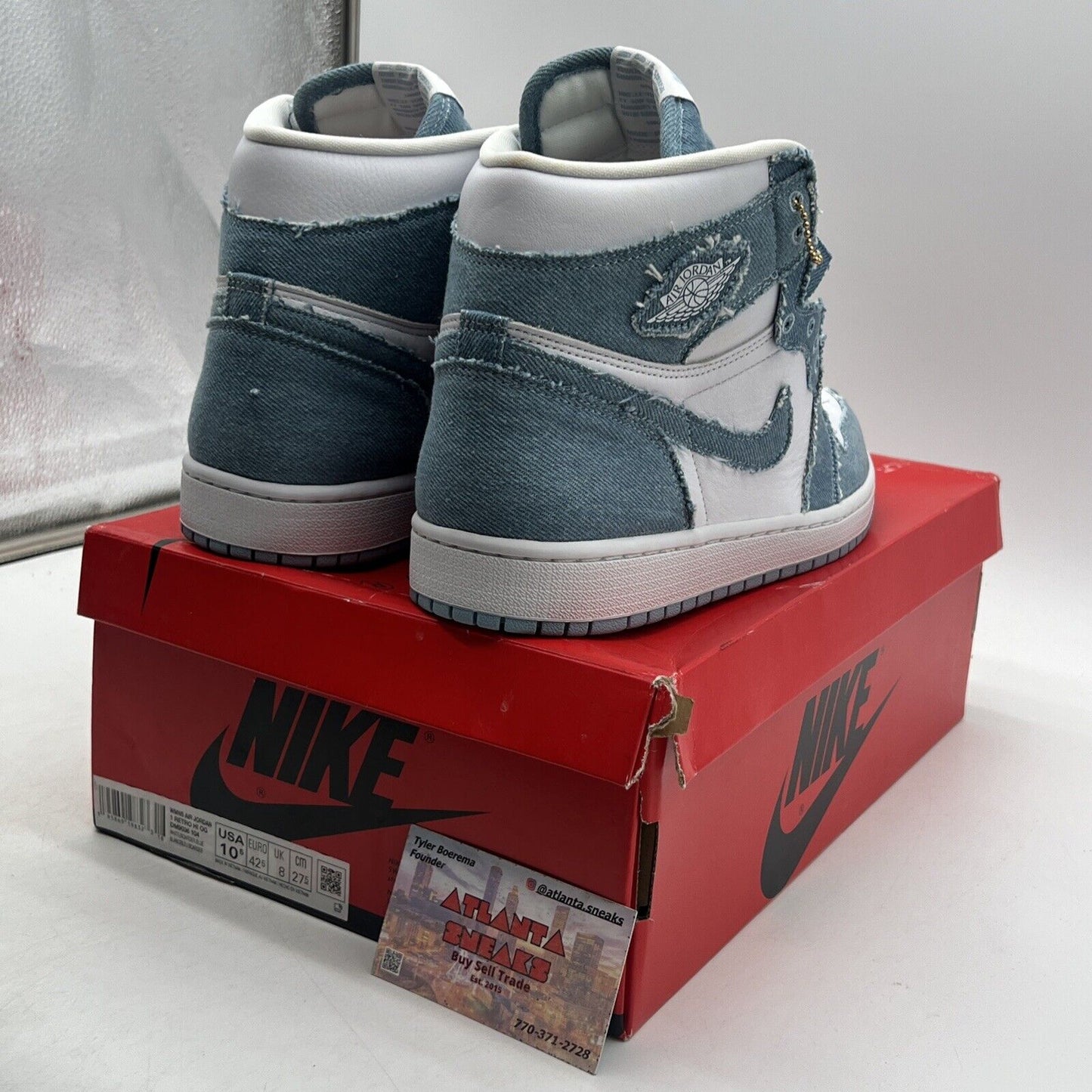 Size 10.5 - Jordan 1 High OG Denim 2022 White (DM9036-104)