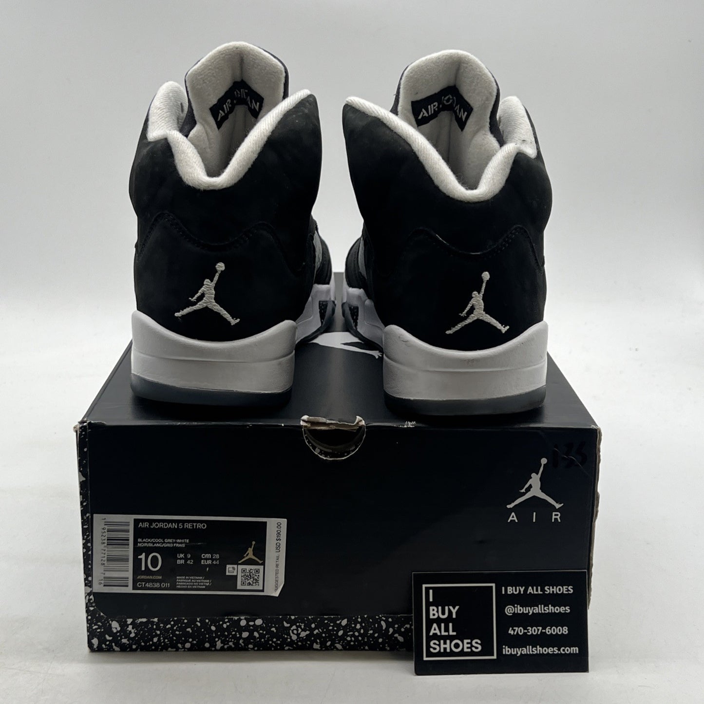 Size 10 - Air Jordan 5 Retro Mid Oreo (CT4838-011)