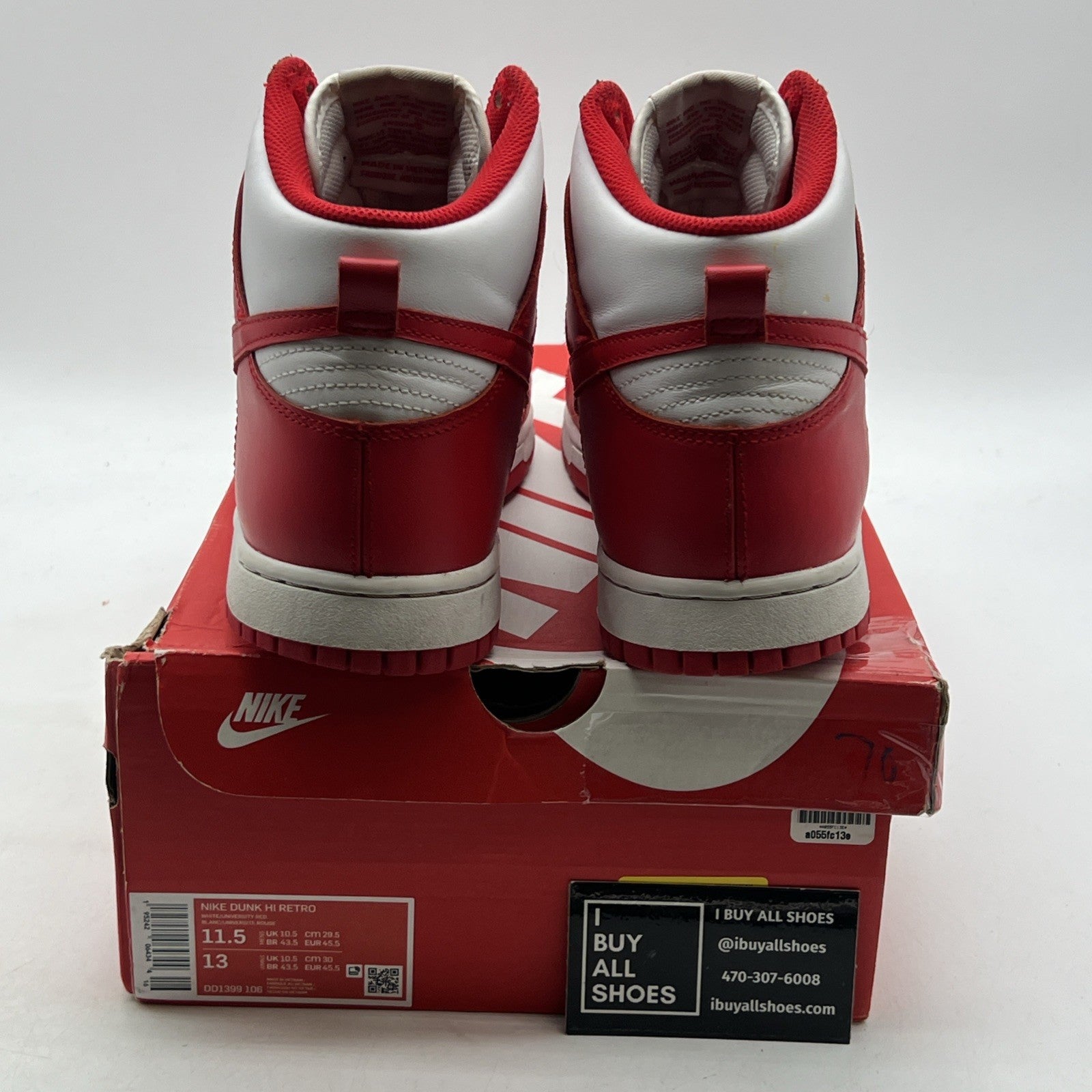 Size 11.5 - Nike Dunk High Championship Red (DD1399-106)