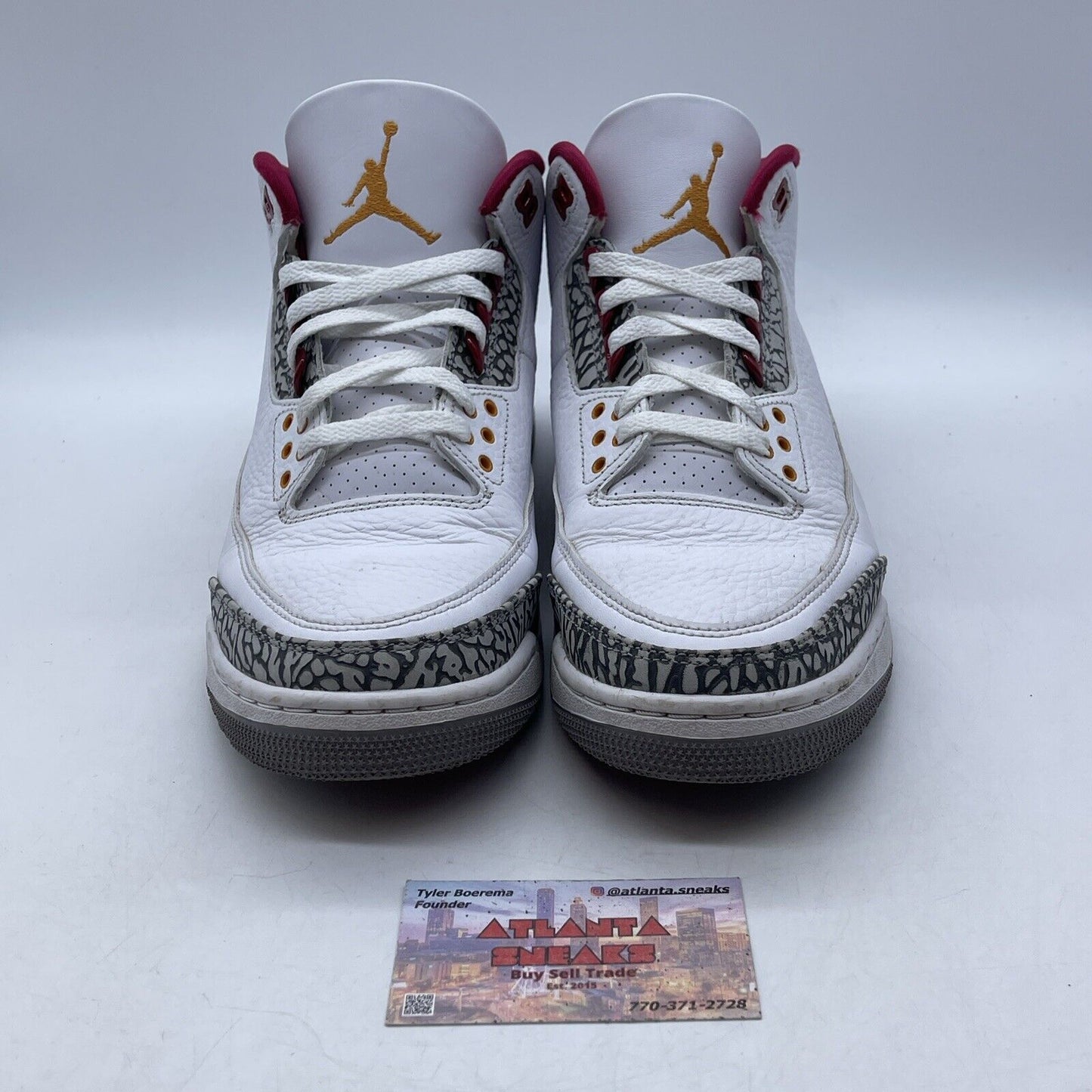 Size 9.5 - Jordan 3 Retro Mid Cardinal Red White Leather Gray Suede (CT8532-126)