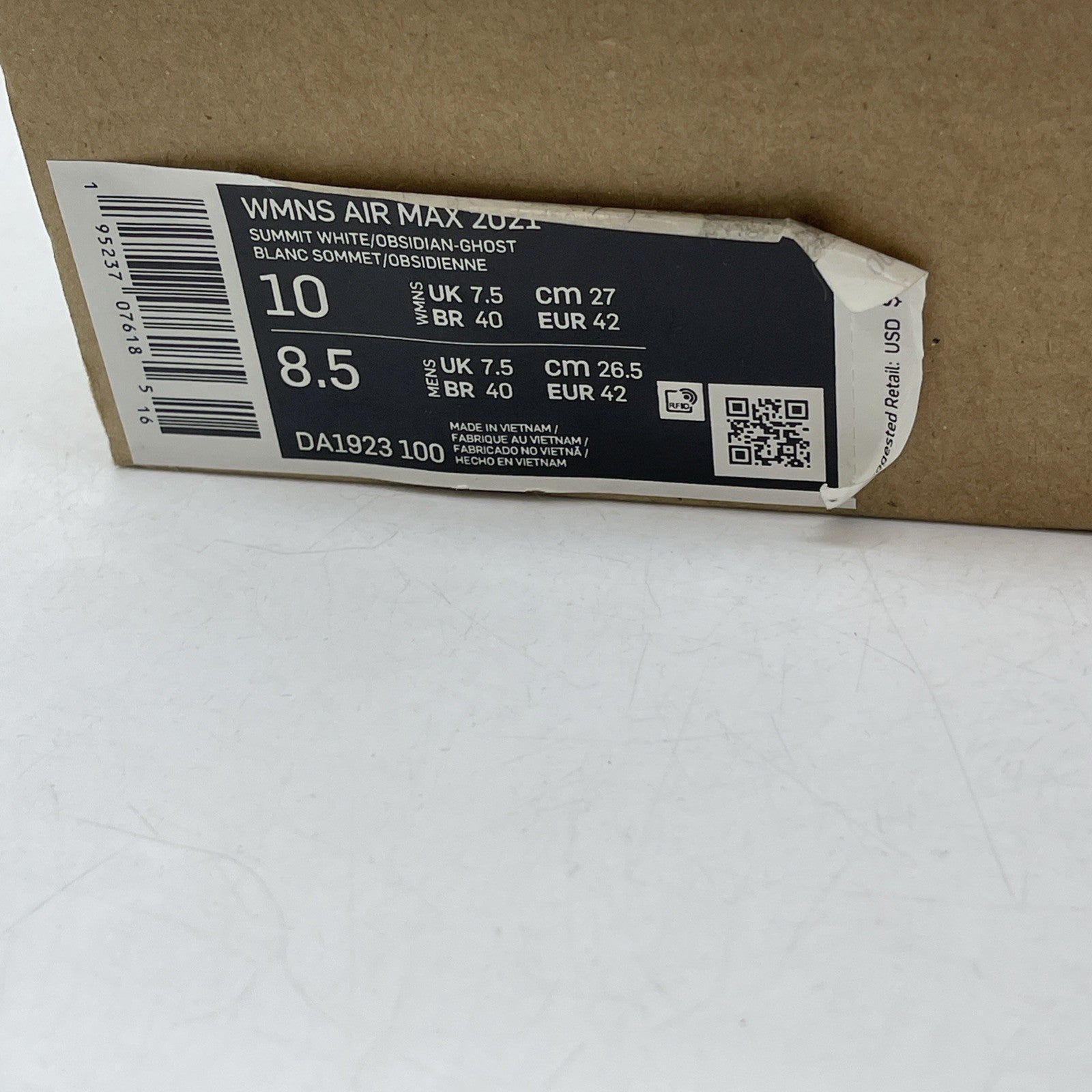 Size 10W - Nike Air Max 2021 Barely Green (DA1923-100)