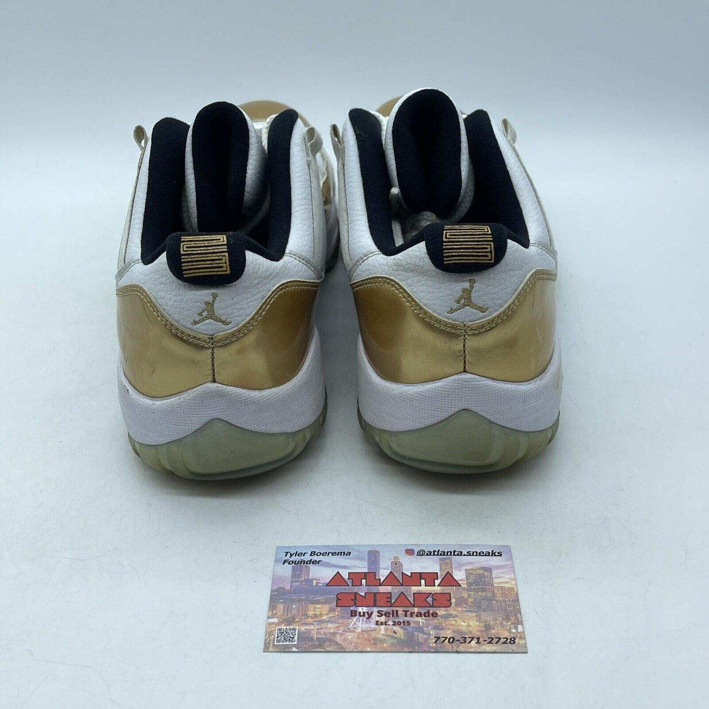 Size 10 - Air Jordan 11 Retro Low Closing Ceremony Gold White Leather 528895-103