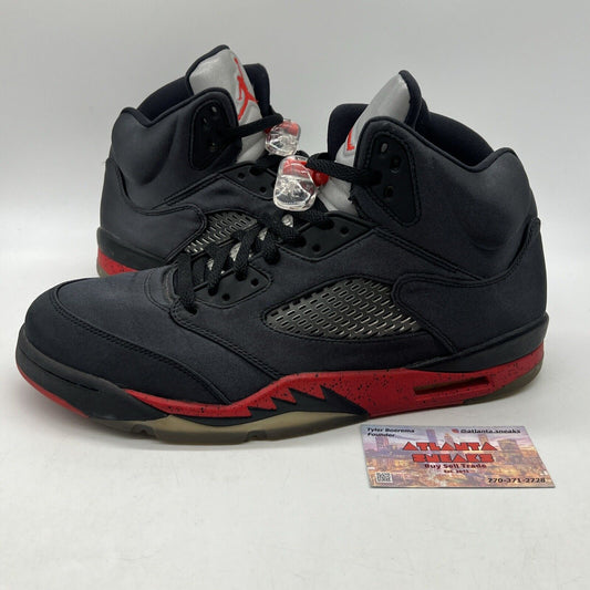 Size 11.5 - Air Jordan 5 Retro Satin Bred Red Icey (136027-006)