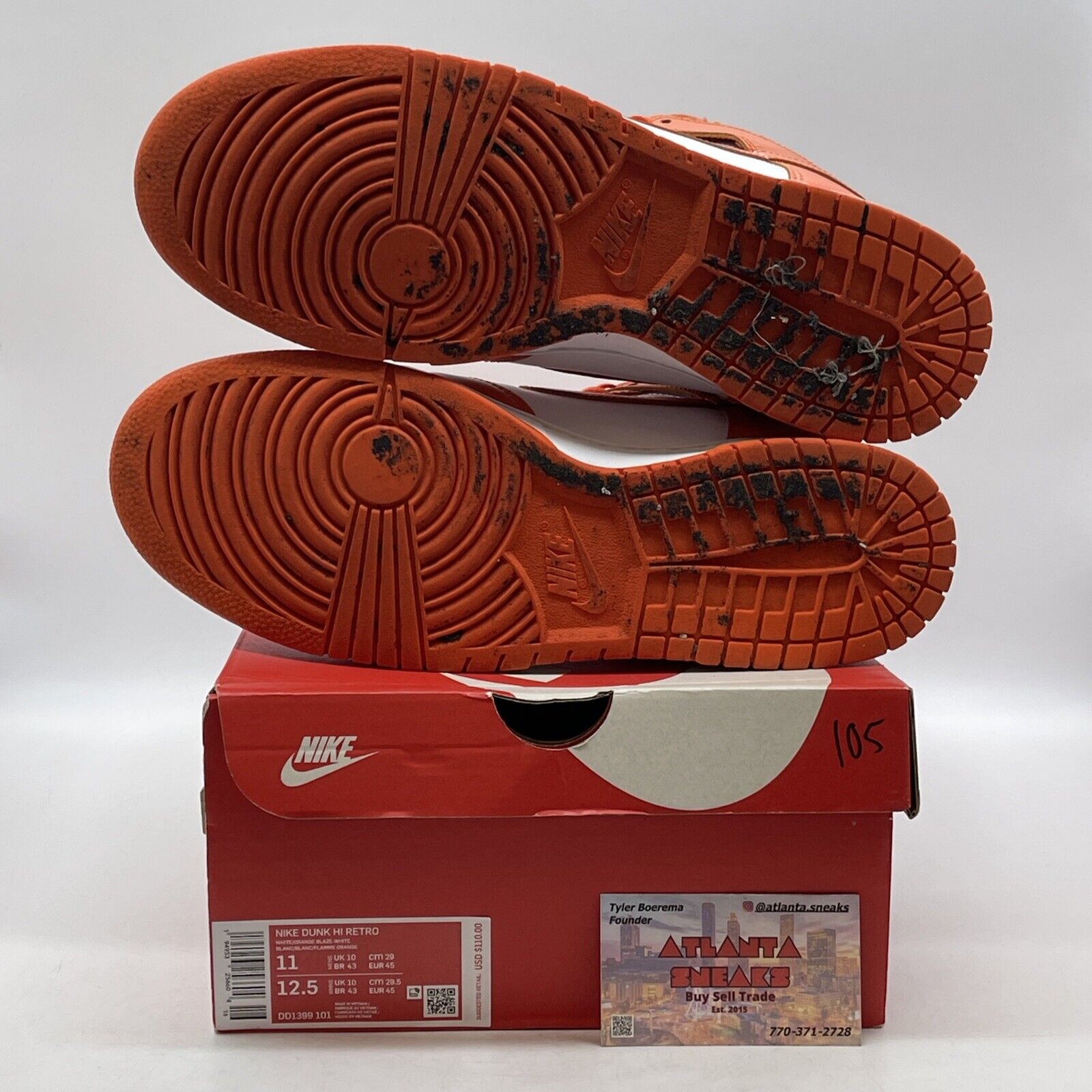 Size 11 - Nike Dunk SP 2021 High Syracuse Orange White Leather (DD1399-101)