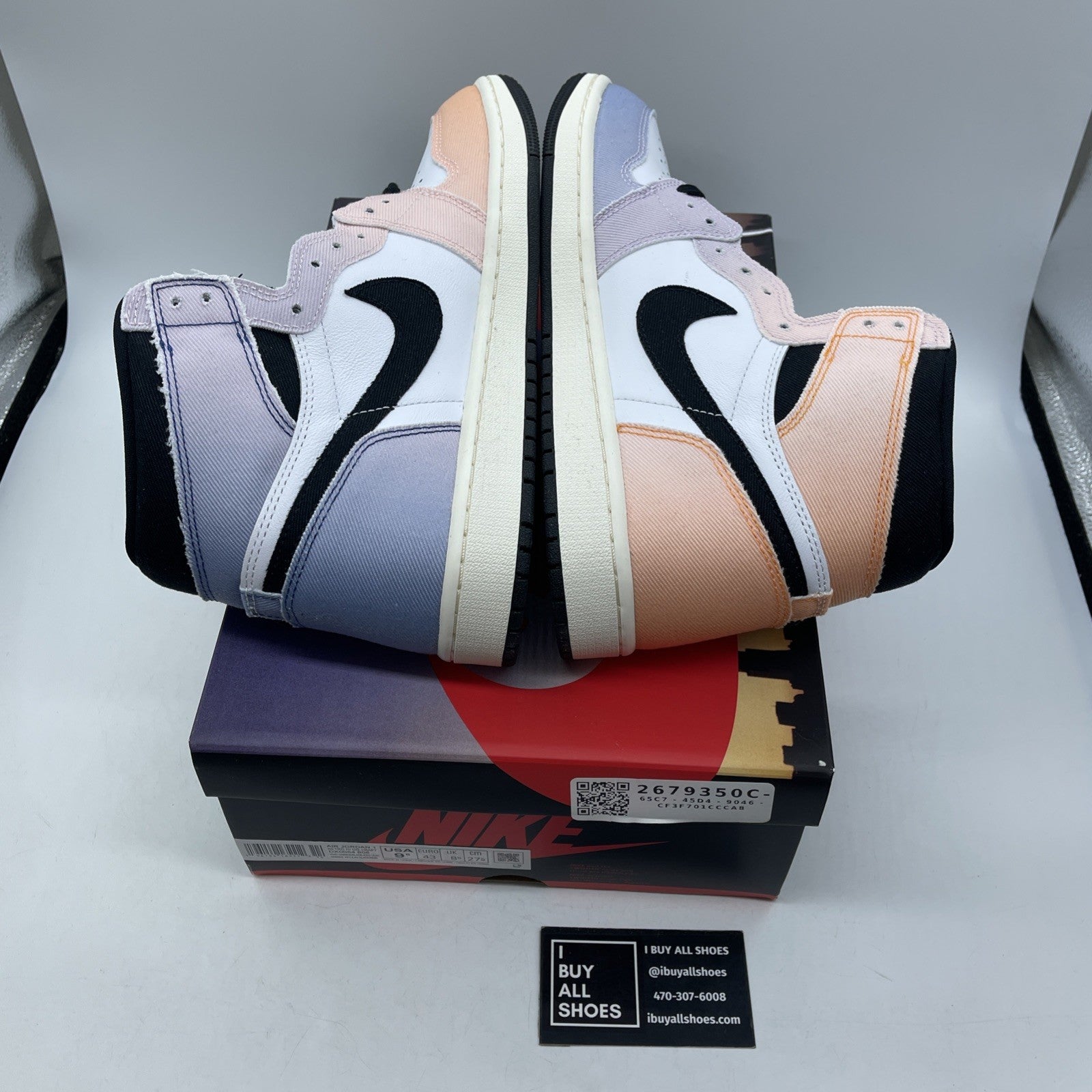 Size 9.5 - Air Jordan 1 Retro OG High Skyline White Pink Suede (DX0054-805)