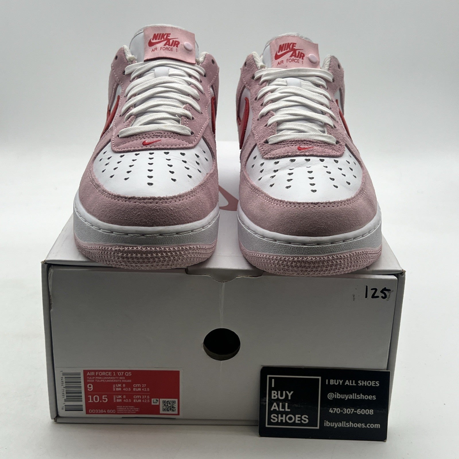 Size 9 - Nike Air Force 1 '07 QS Low Valentine’s Day Love Letter (DD3384-600)