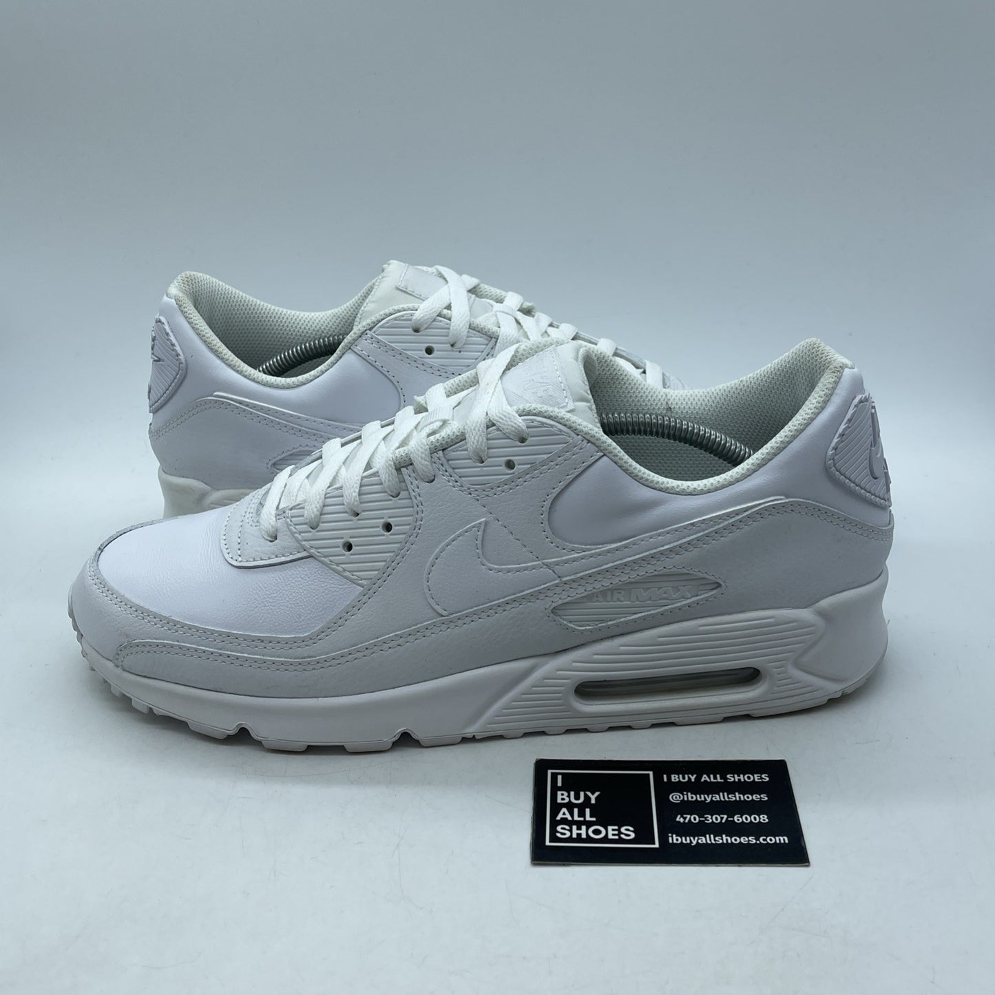 Size 13 - Nike Air Max 90 LTR Triple White Leather (CZ5594-100)