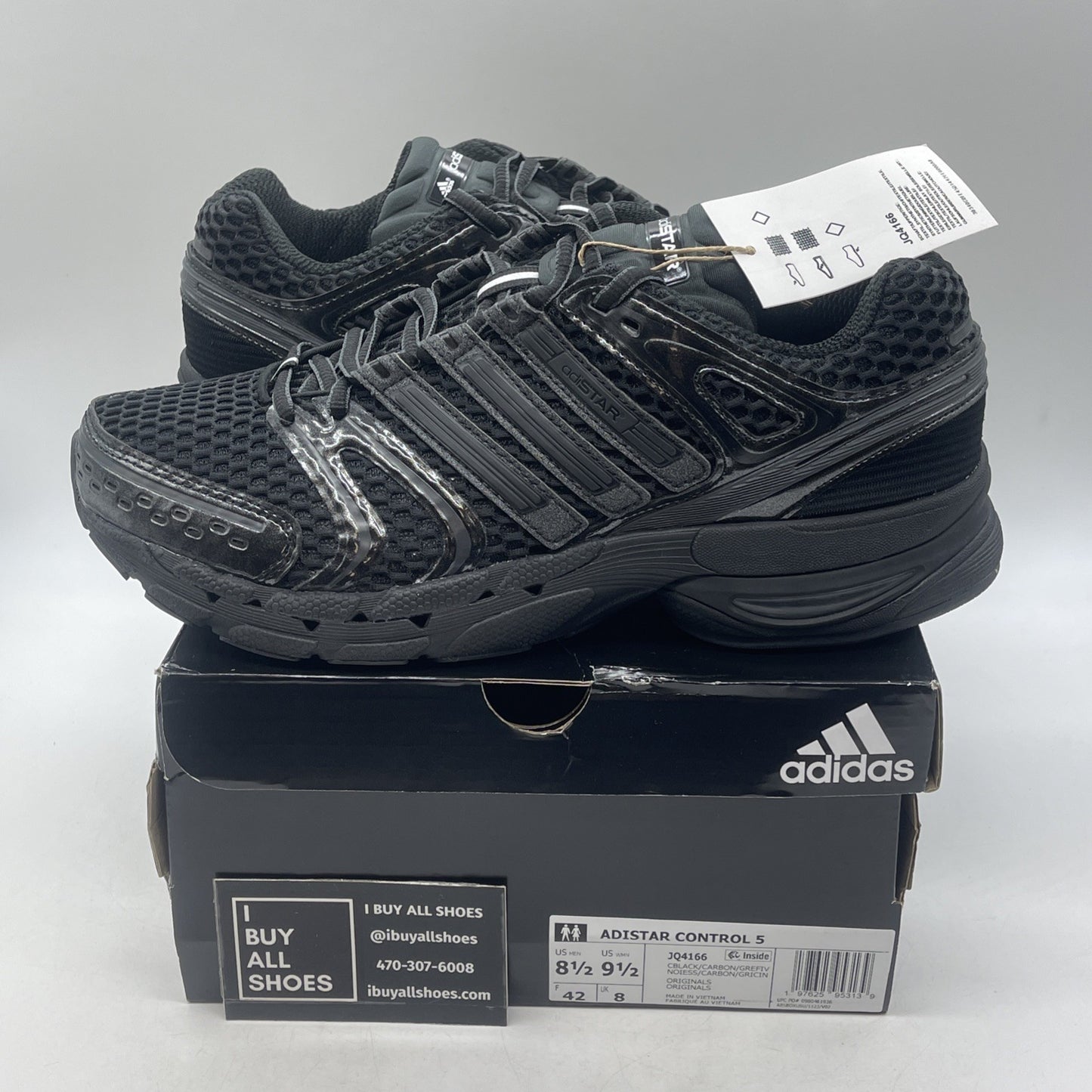 Size 8.5 - Adidas Adistar Control 5 Core Black (JQ4166)