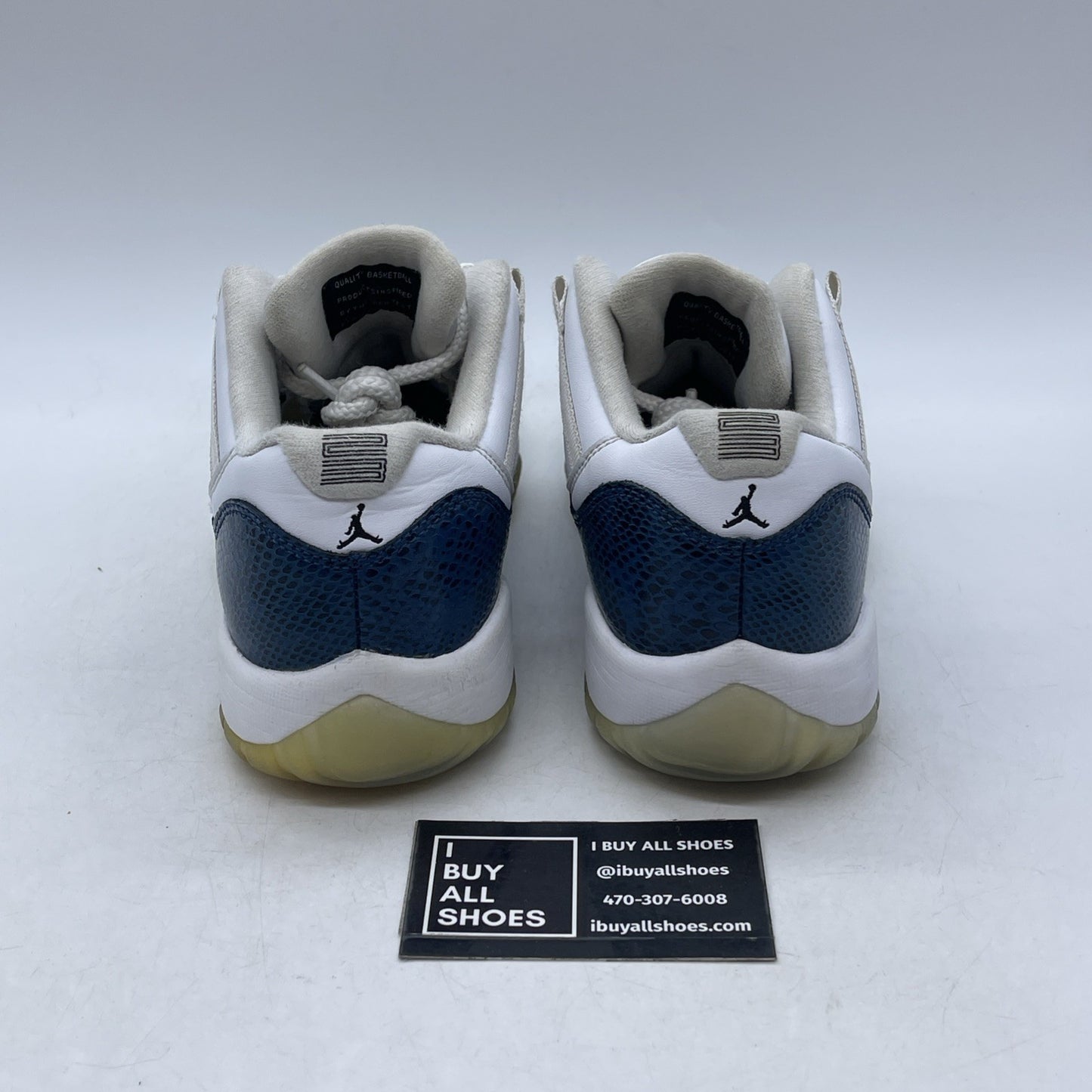 Size 7Y (GS) - Air Jordan 11 Retro 2019 Low Navy Snakeskin (CD6847-102)