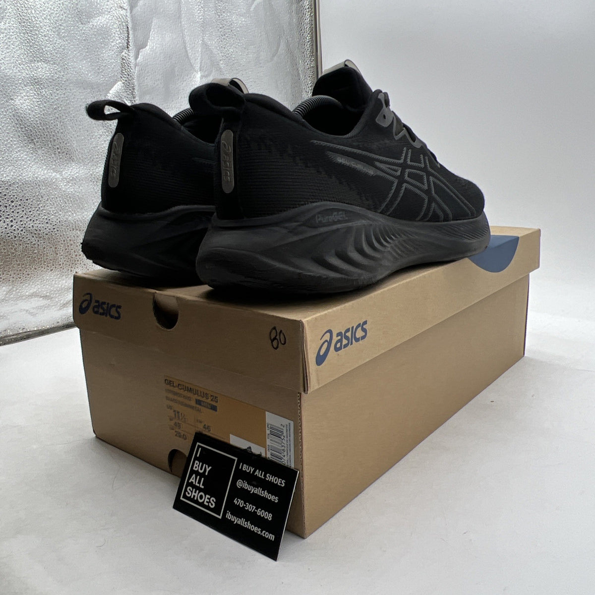 Size 11.5 - Asics Gel Cumulus 25 Black Gunmetal (1011B621-003)