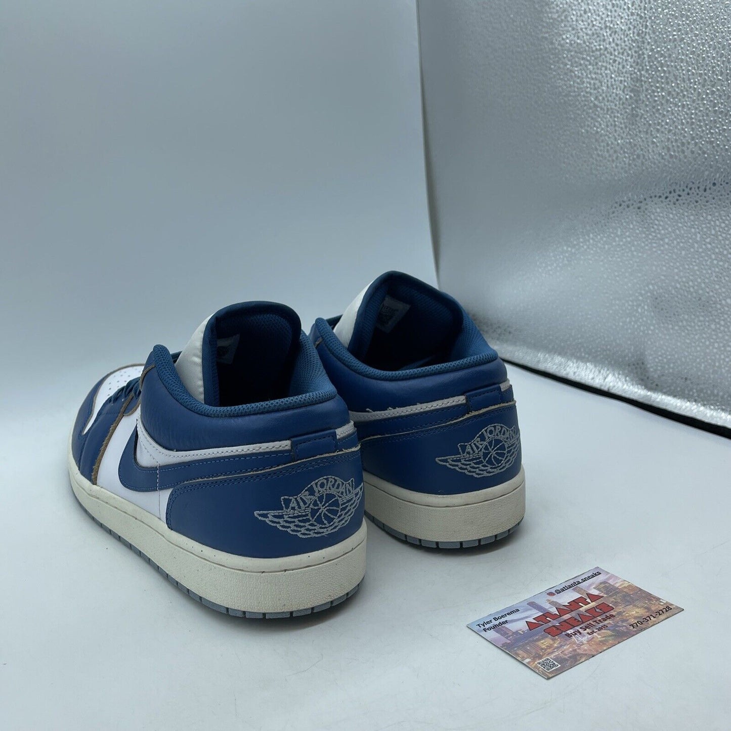 Size 11 - Air Jordan 1 SE Low Industrial Blue White Leather (FN5214-141)
