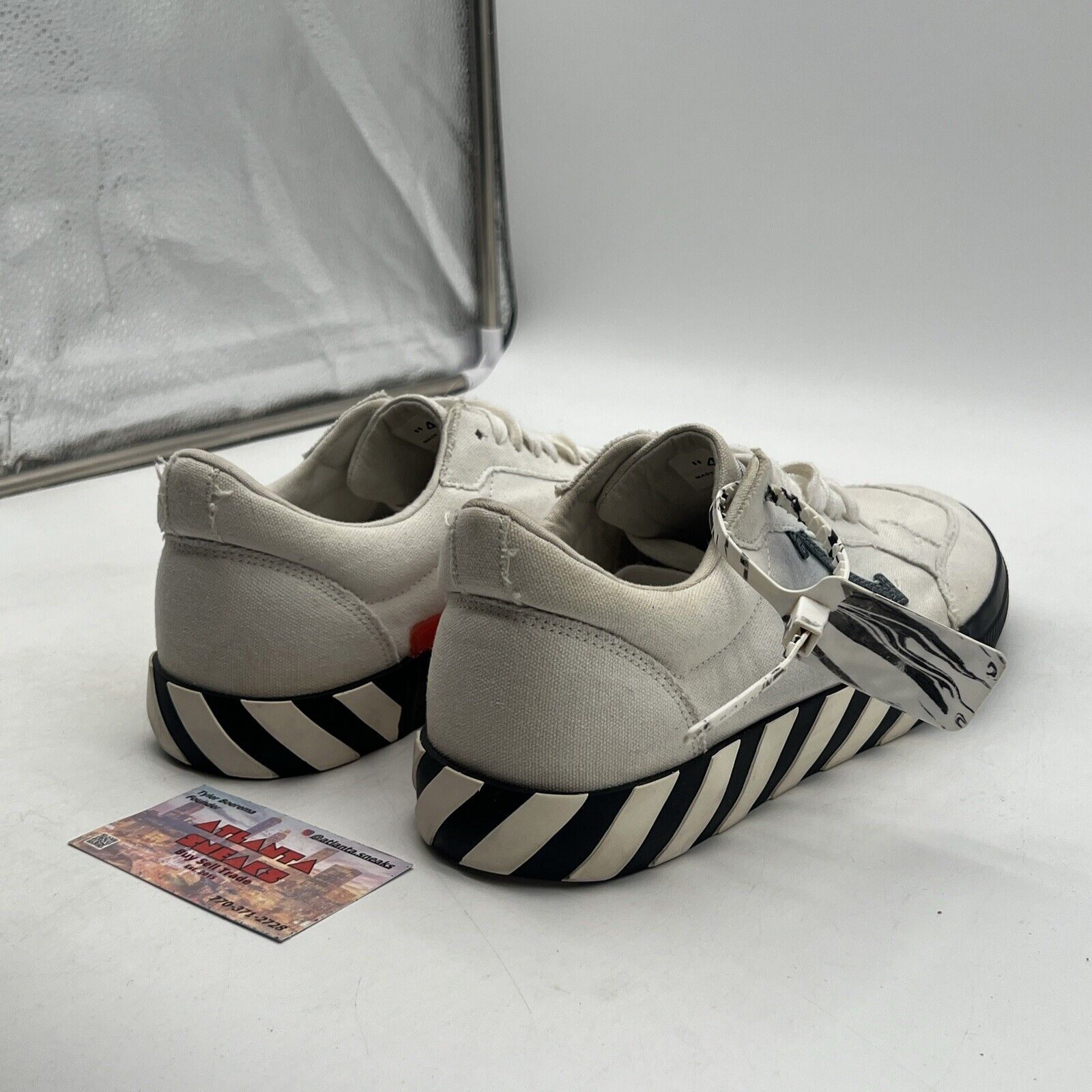 Size 11.5 - Off-White Vulc Sneaker 2020 White Black Light Blue