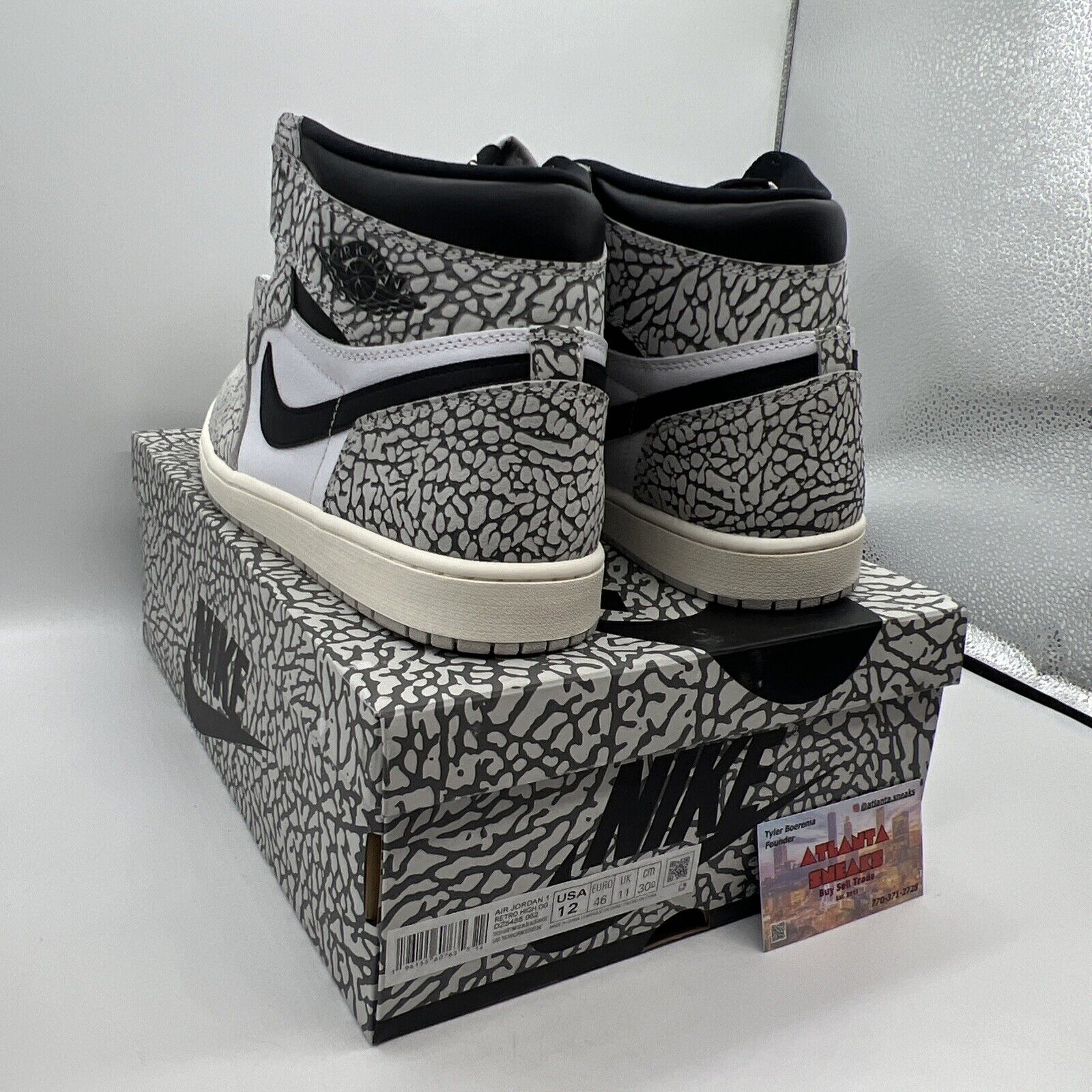 Size 12 - Air Jordan 1 Retro OG White Cement Brand New Og All