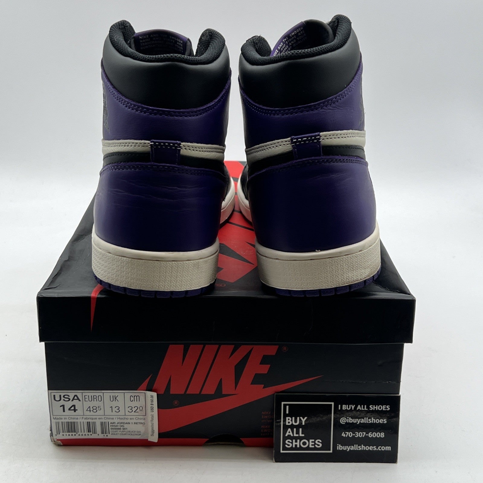 Size 14 - Air Jordan 1 Retro OG High Court Purple (555088-501)