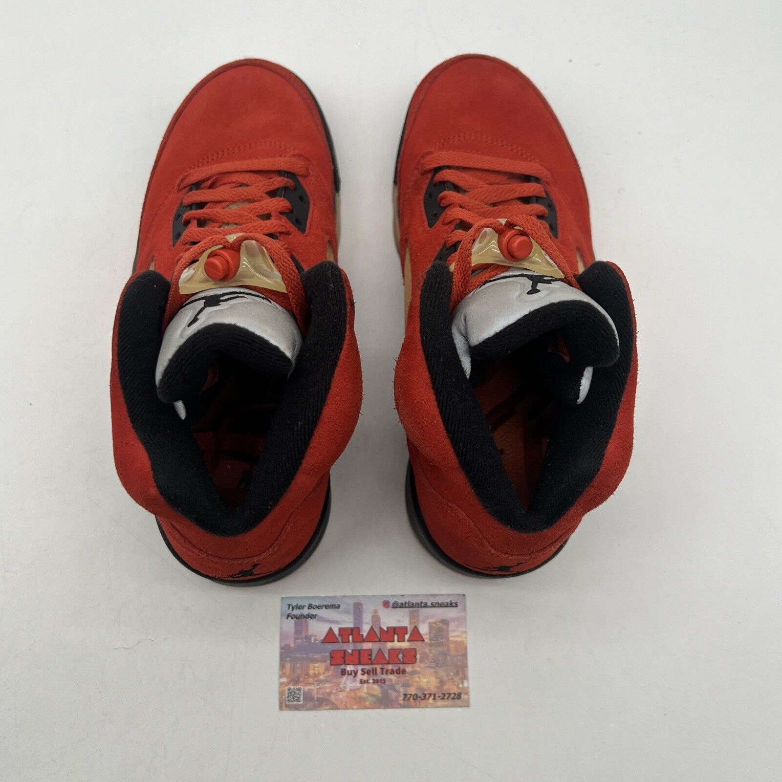 Size 8.5 - Air Jordan 5 Retro Dunk on Mars W Red Suede Black Orange (DD9336-800)