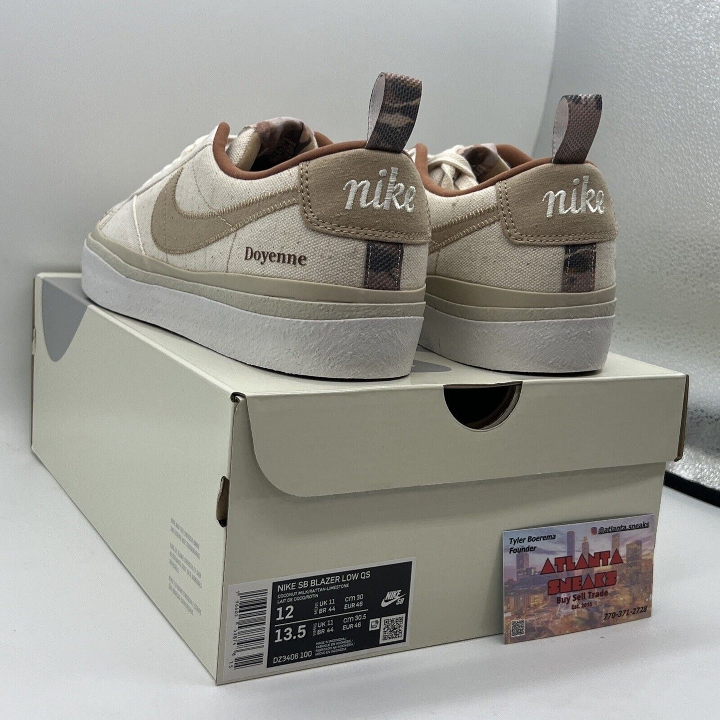 Size 12 - Nike SB Blazer Low x Doyenne Beige 2023 White Brand New OG All