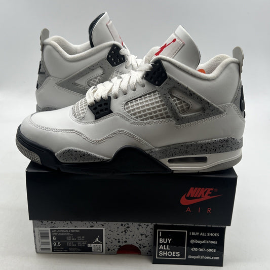 Size 8 - Air Jordan 4 Retro OG 2025 White Cement (FV5029-100)