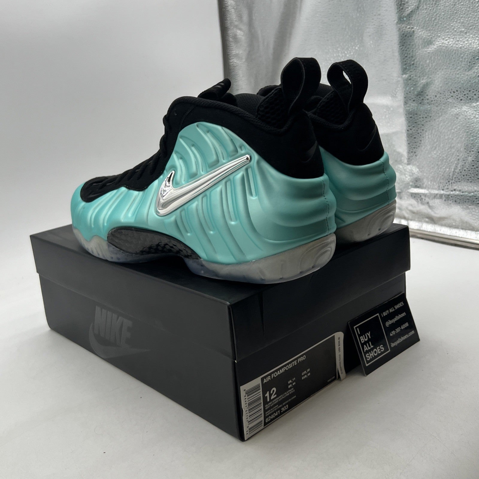 Size 12 - Nike Air Foamposite Pro Island Green (624041-303)