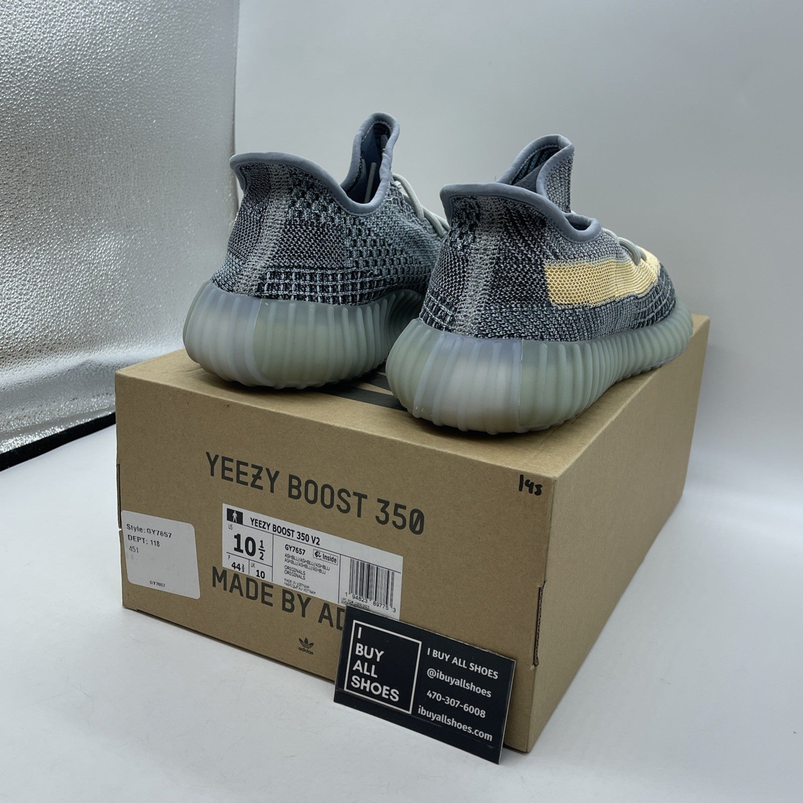 Size 10.5 - adidas Yeezy Boost 350 V2 Ash Blue Brown Suede (GY7657)