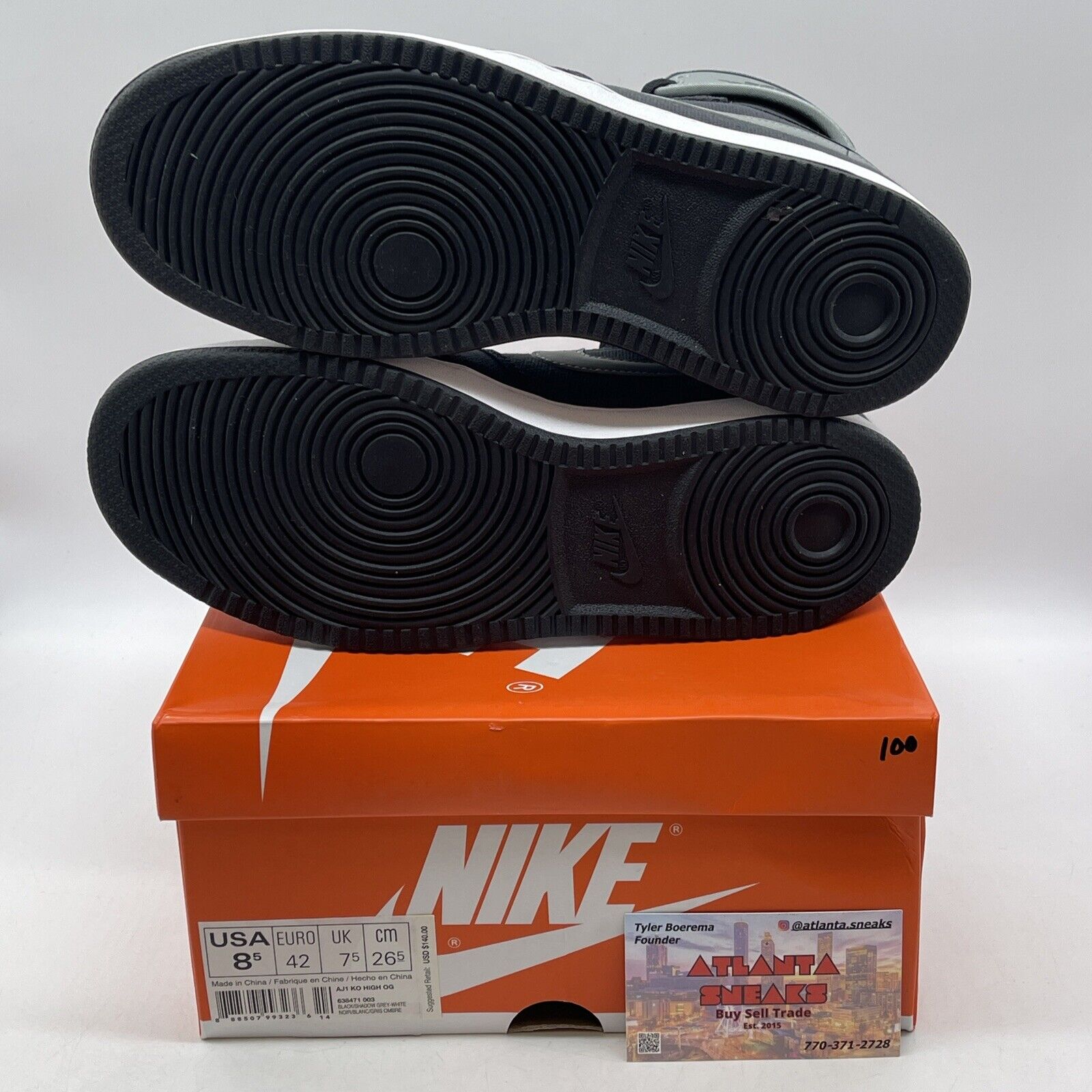 Size 8.5 - Jordan AJKO Retro High Shadow Grey Black Suede Leather (638471-003)
