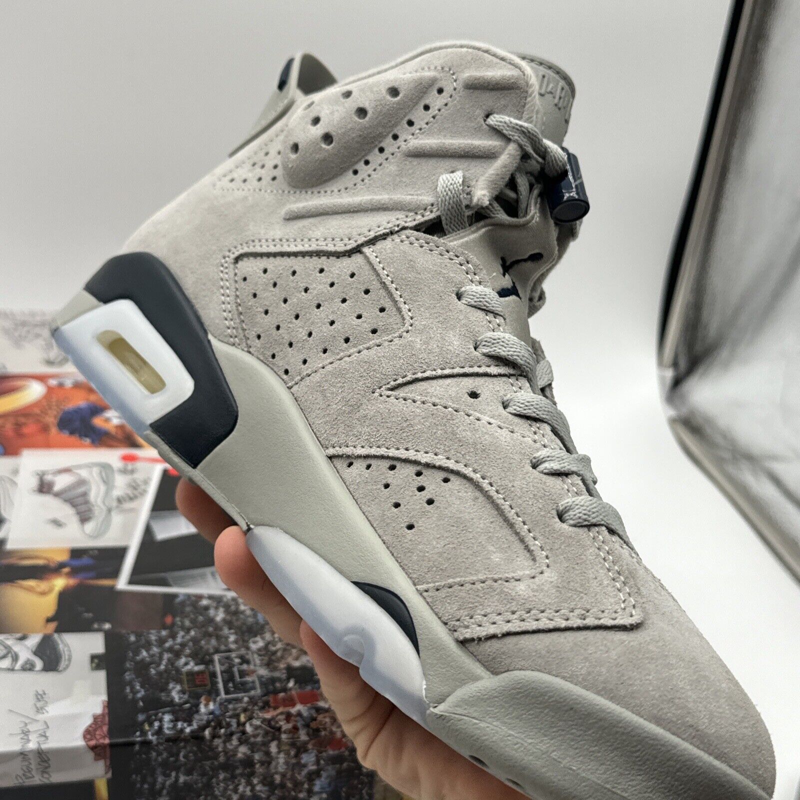 Size M 9.5 Air Jordan 6 Retro Georgetown CT8529-012 Magnet Grey College New