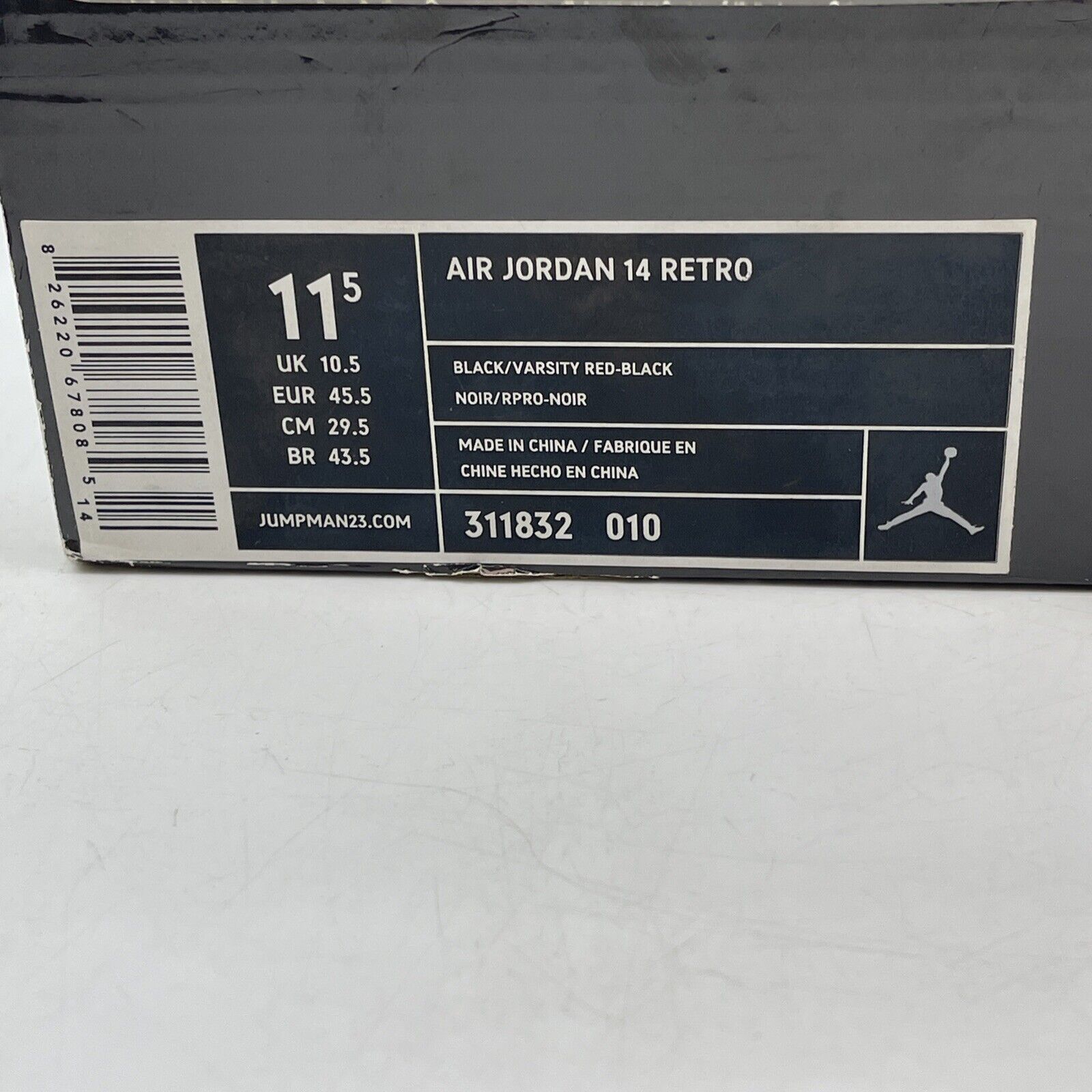 Size 11.5 - Air Jordan 14 Retro 2011 Last Shot Red Black Suede (311832-010)