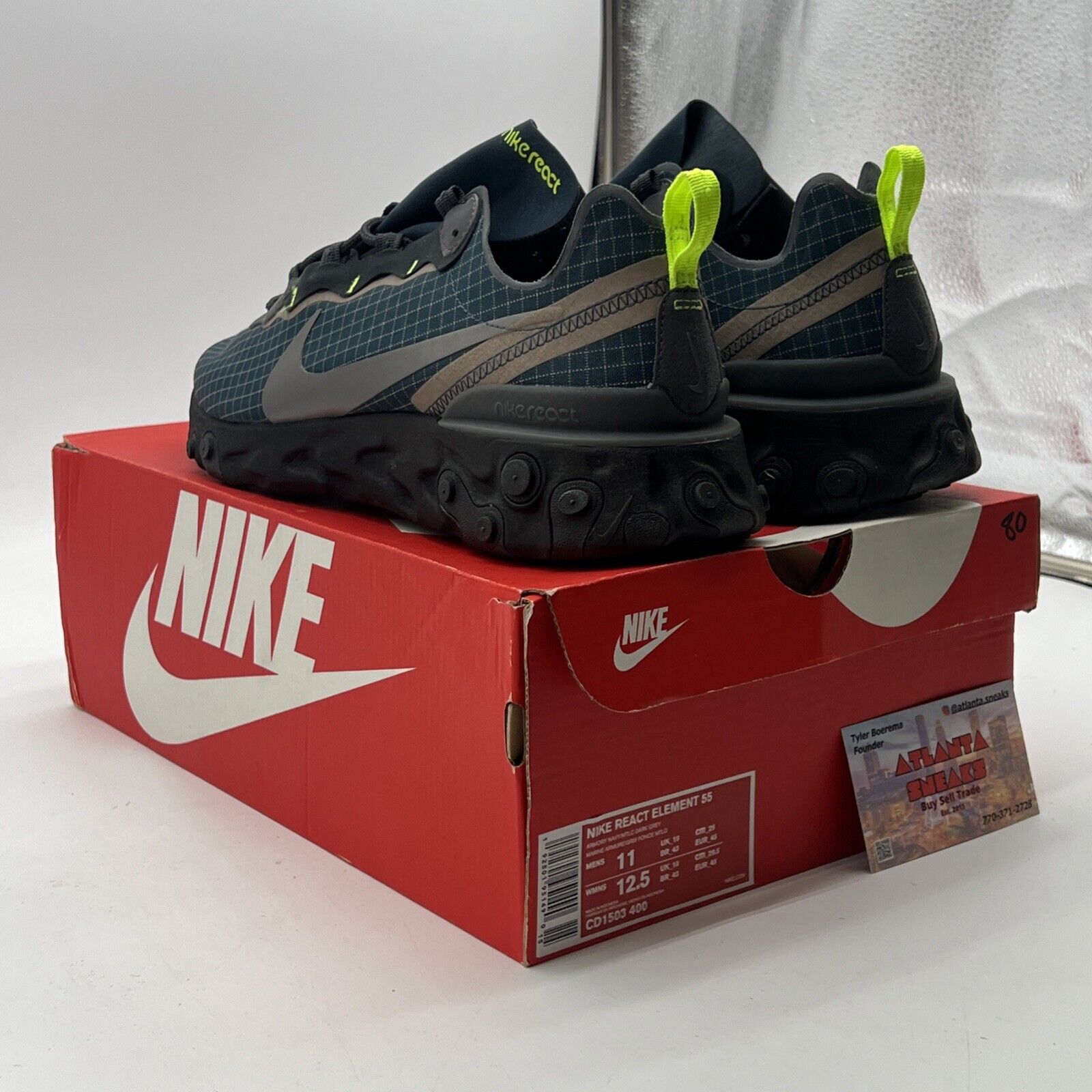 Size 11 - Nike React Element 55 Grid - Armory Navy (CD1503-400)