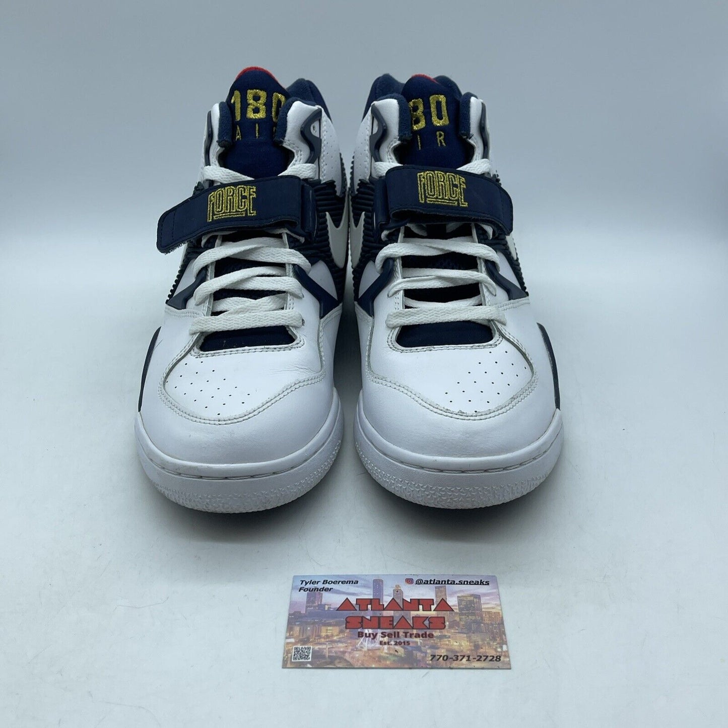 Size 10 - Nike Air Force 180 2012 Dream Team Blue White Leather  (310095-100)