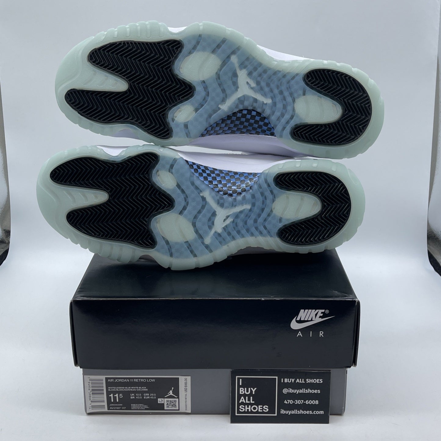Size 11.5 - Jordan 11 Retro Low Legend Blue White Leather (AV2187-117)