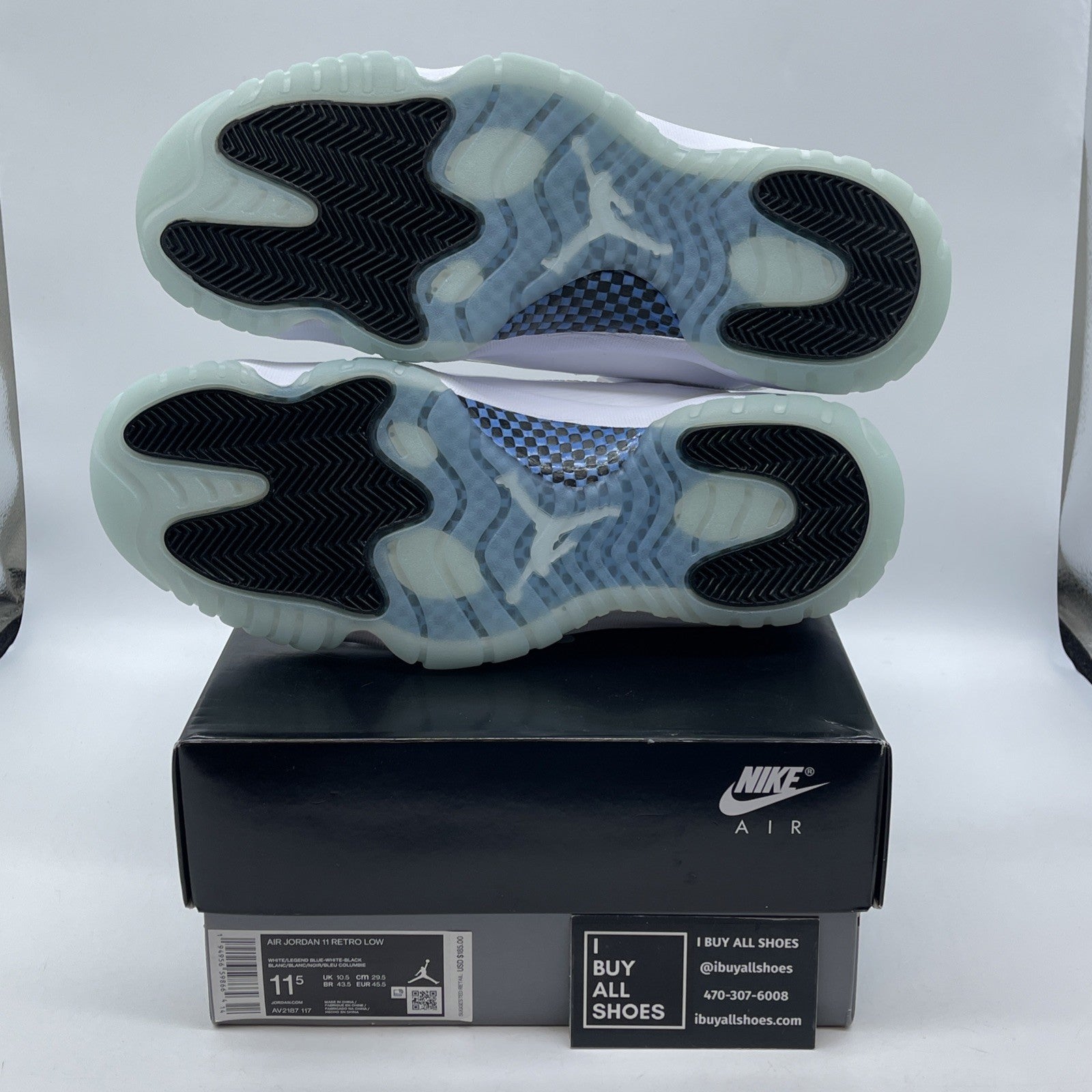Size 11.5 - Jordan 11 Retro Low Legend Blue White Leather (AV2187-117)