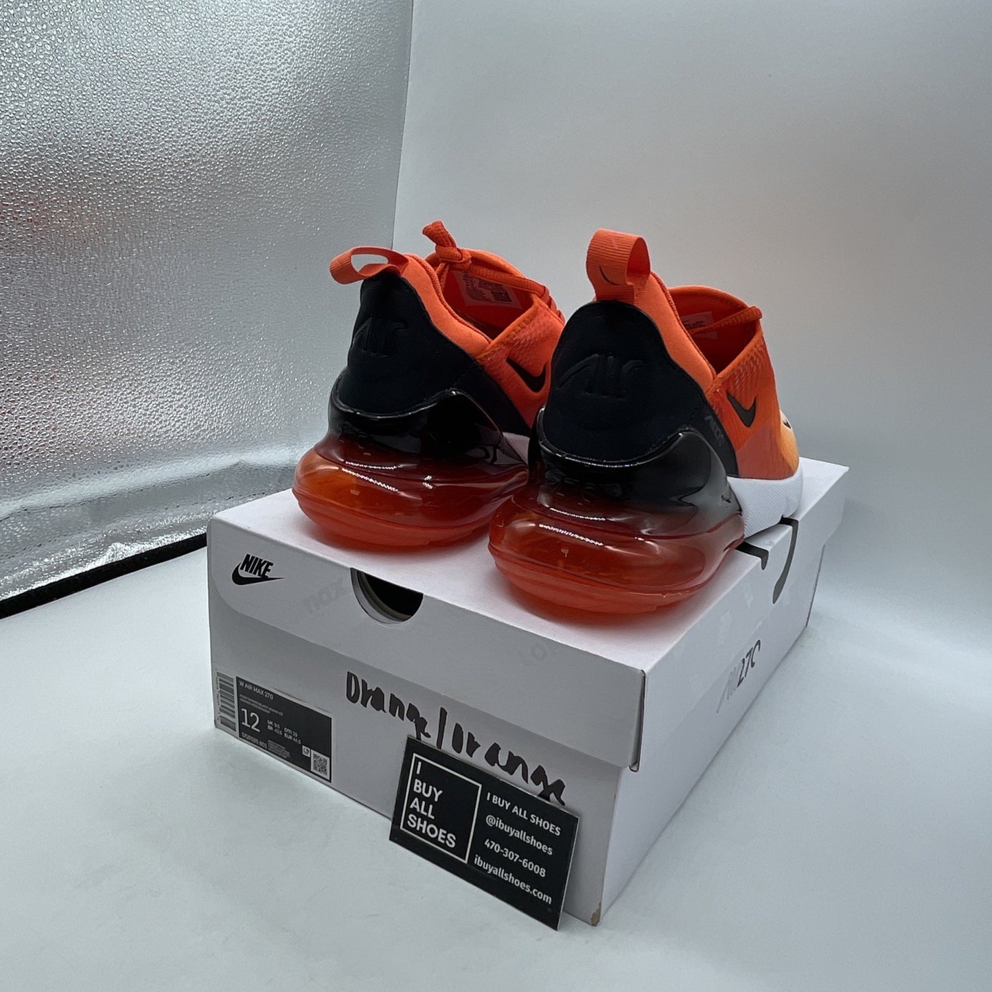 Size 12W - Nike Air Max 270 Orange Juice (DQ8585-801)
