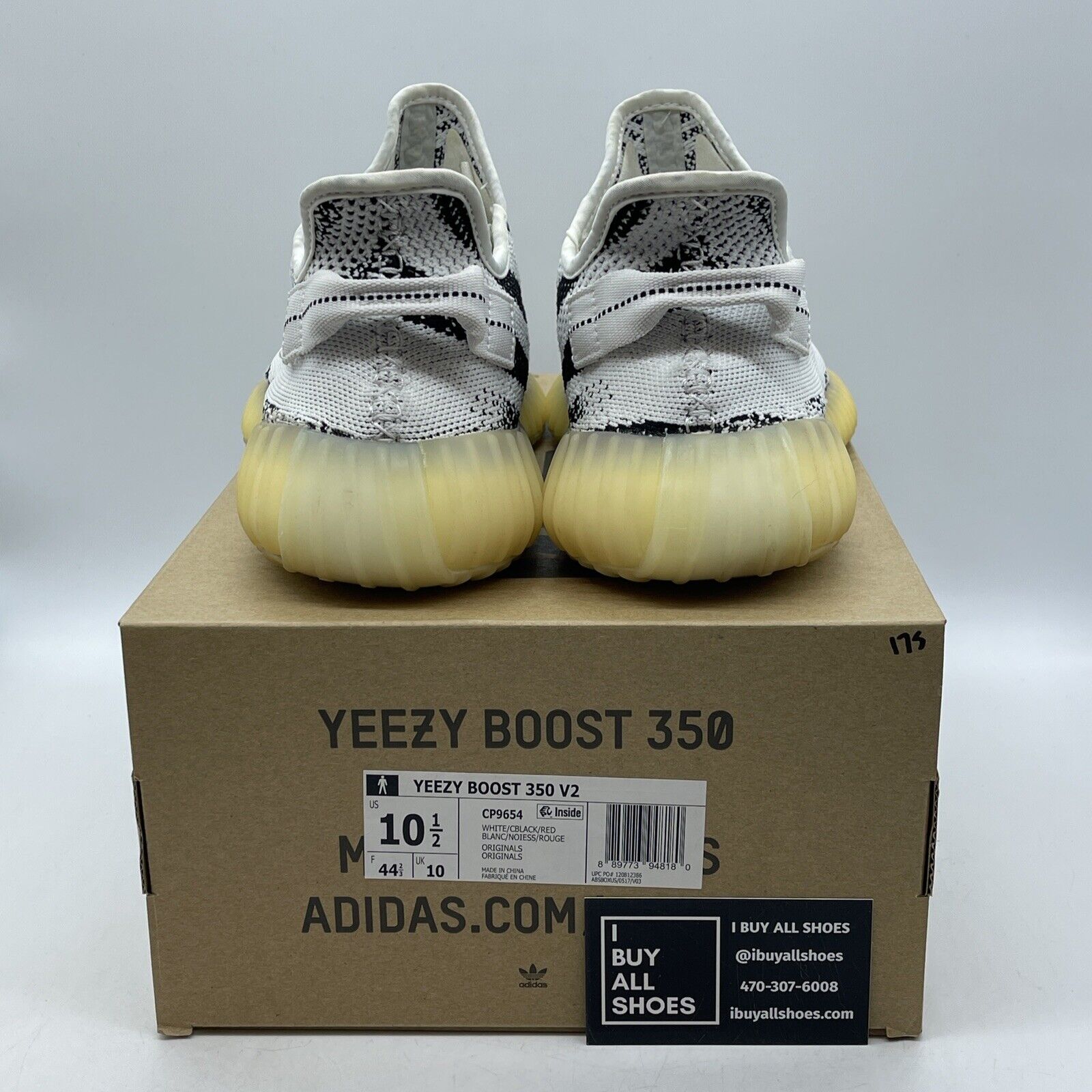 Size 10.5 - adidas Yeezy Boost 350 V2 Low Zebra Black White Red Suede (CP9654)