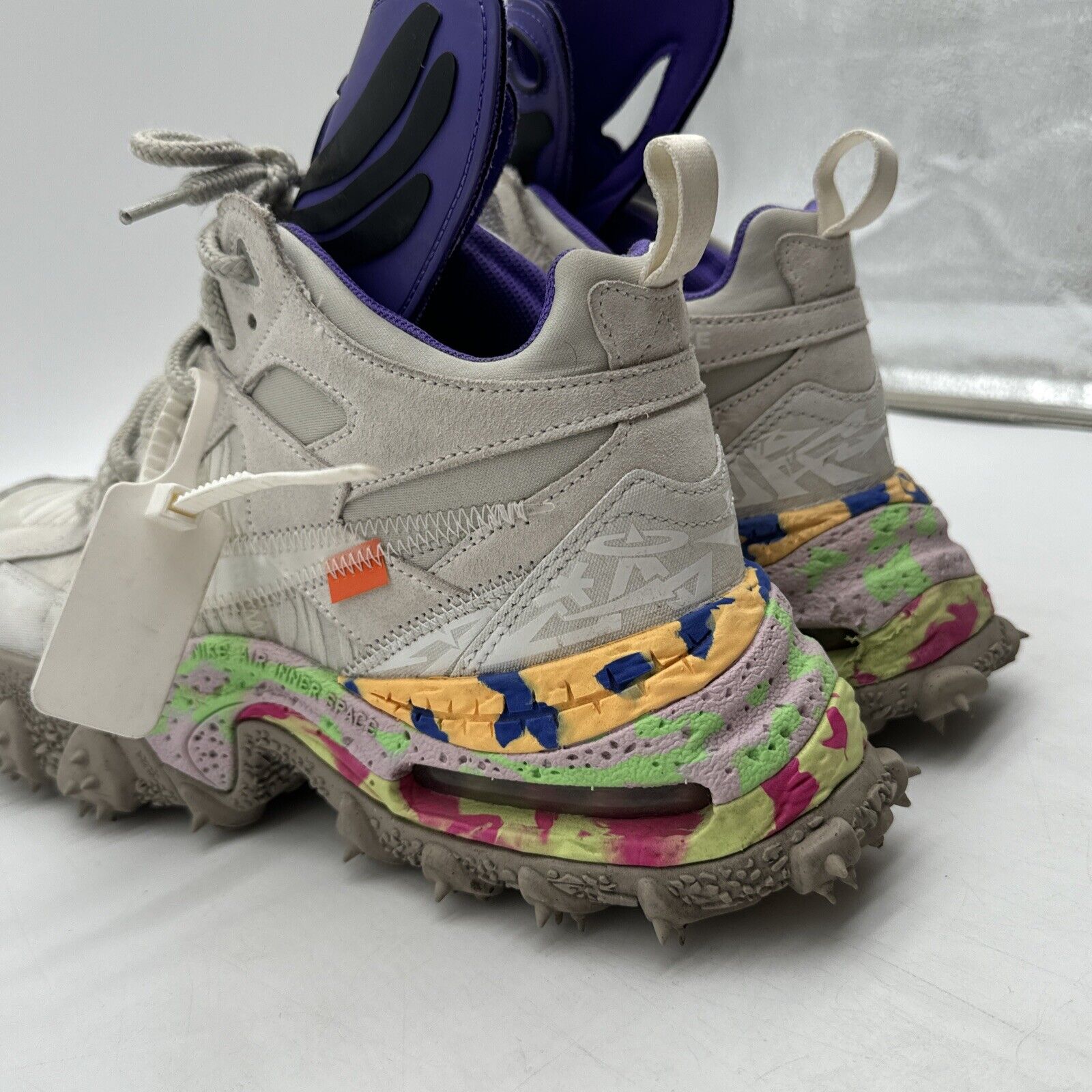 Size 11 - Nike Air Terra Forma x Off-White White 2022 Track Spike Grey Purple Og