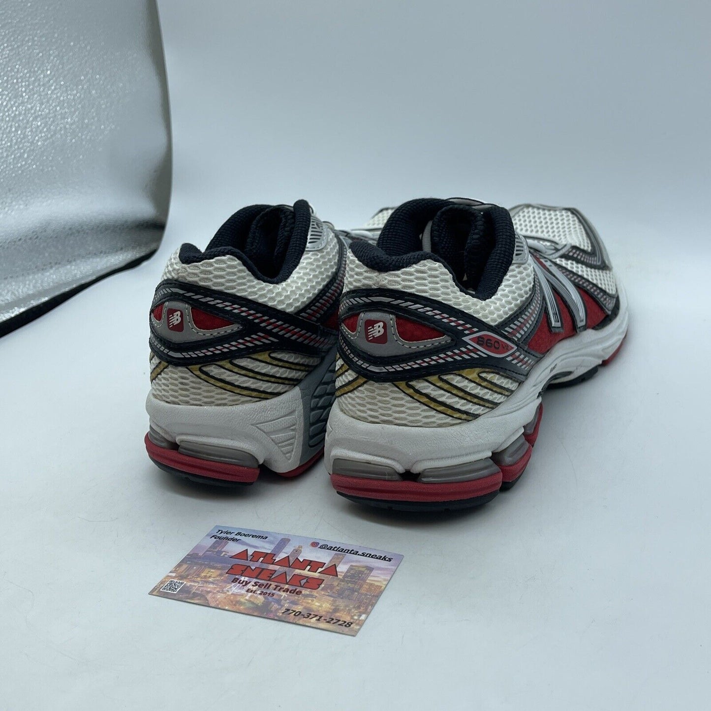 Size 11 - New Balance 860 White Red Grey Yellow Suede Leather (ML860XA)